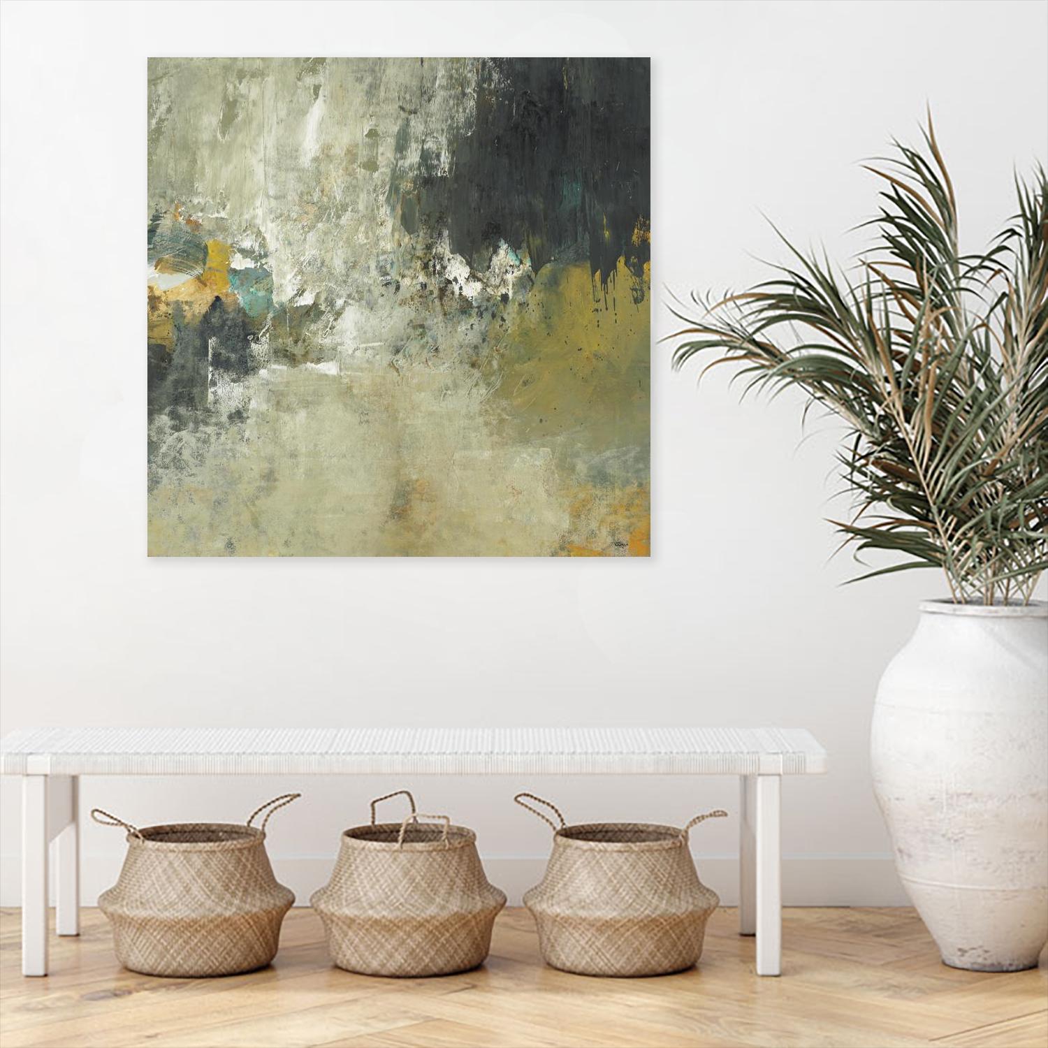 Freestyle by Lisa Ridgers on GIANT ART - beige abstract