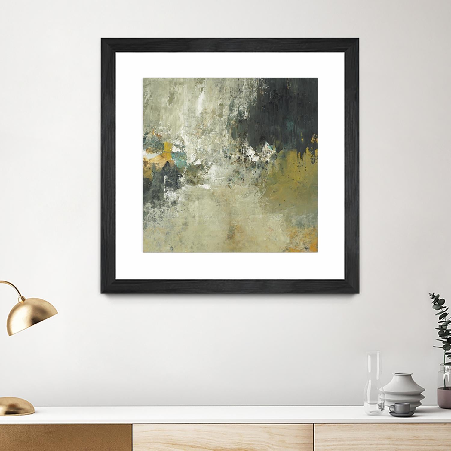 Freestyle by Lisa Ridgers on GIANT ART - beige abstract