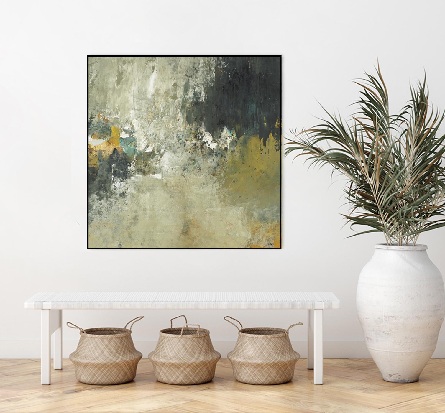 Freestyle by Lisa Ridgers on GIANT ART - beige abstract