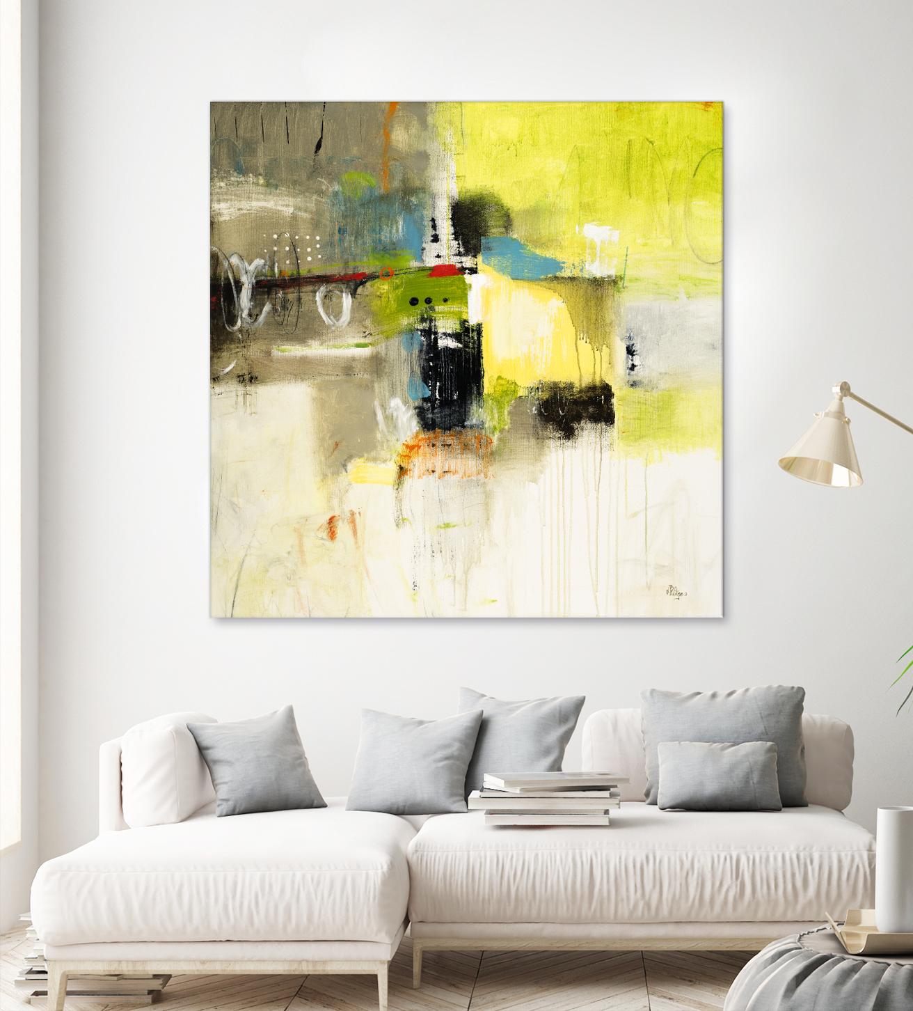 Get Aquainted III by Lisa Ridgers on GIANT ART - beige abstract