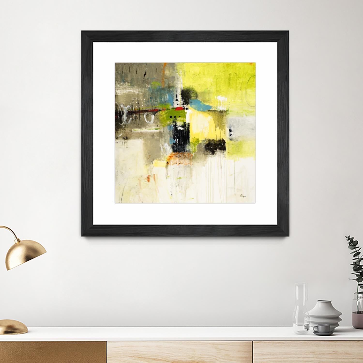 Get Aquainted III by Lisa Ridgers on GIANT ART - beige abstract