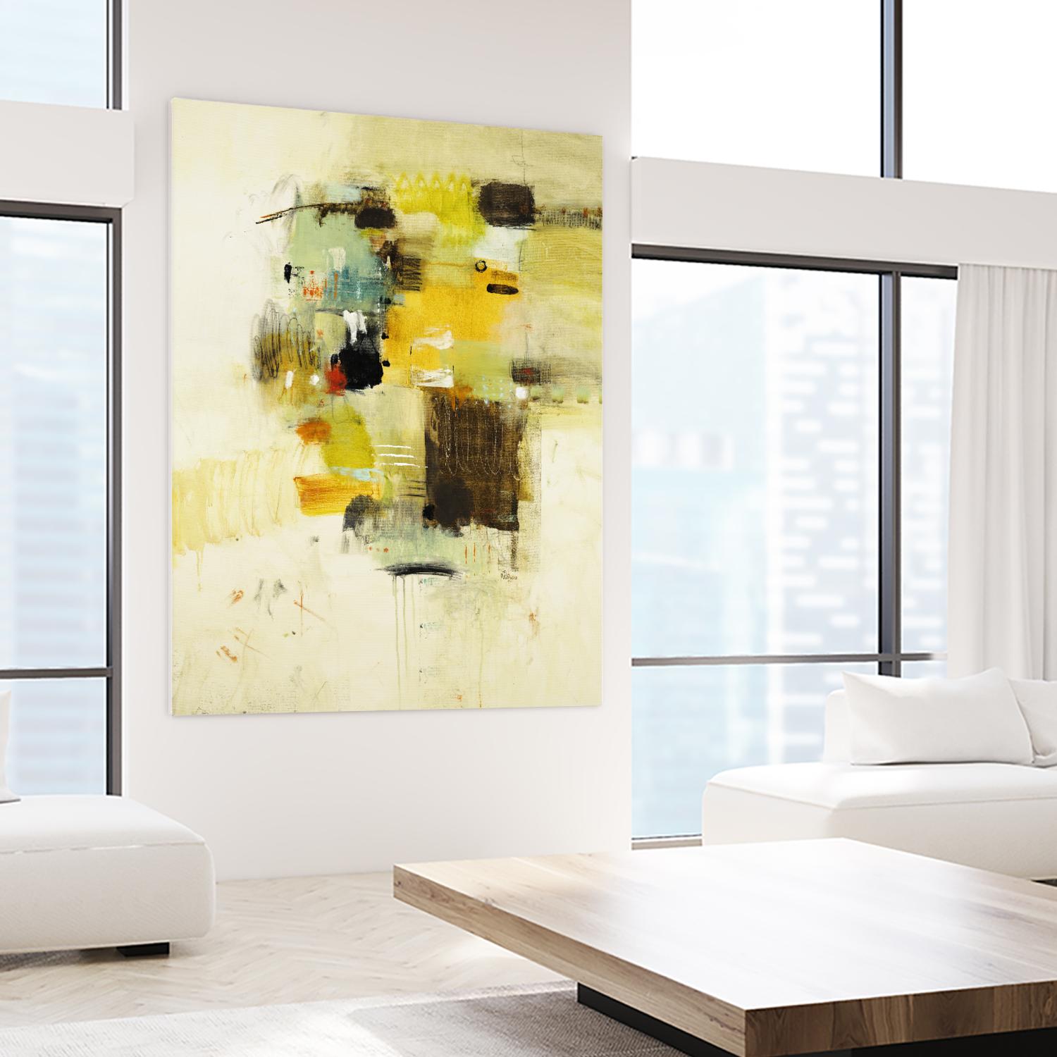 Get Aquainted I by Lisa Ridgers on GIANT ART - beige abstract