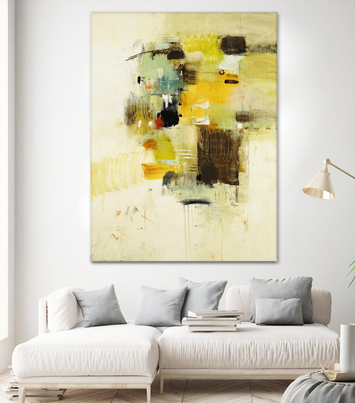 Get Aquainted I by Lisa Ridgers on GIANT ART - beige abstract
