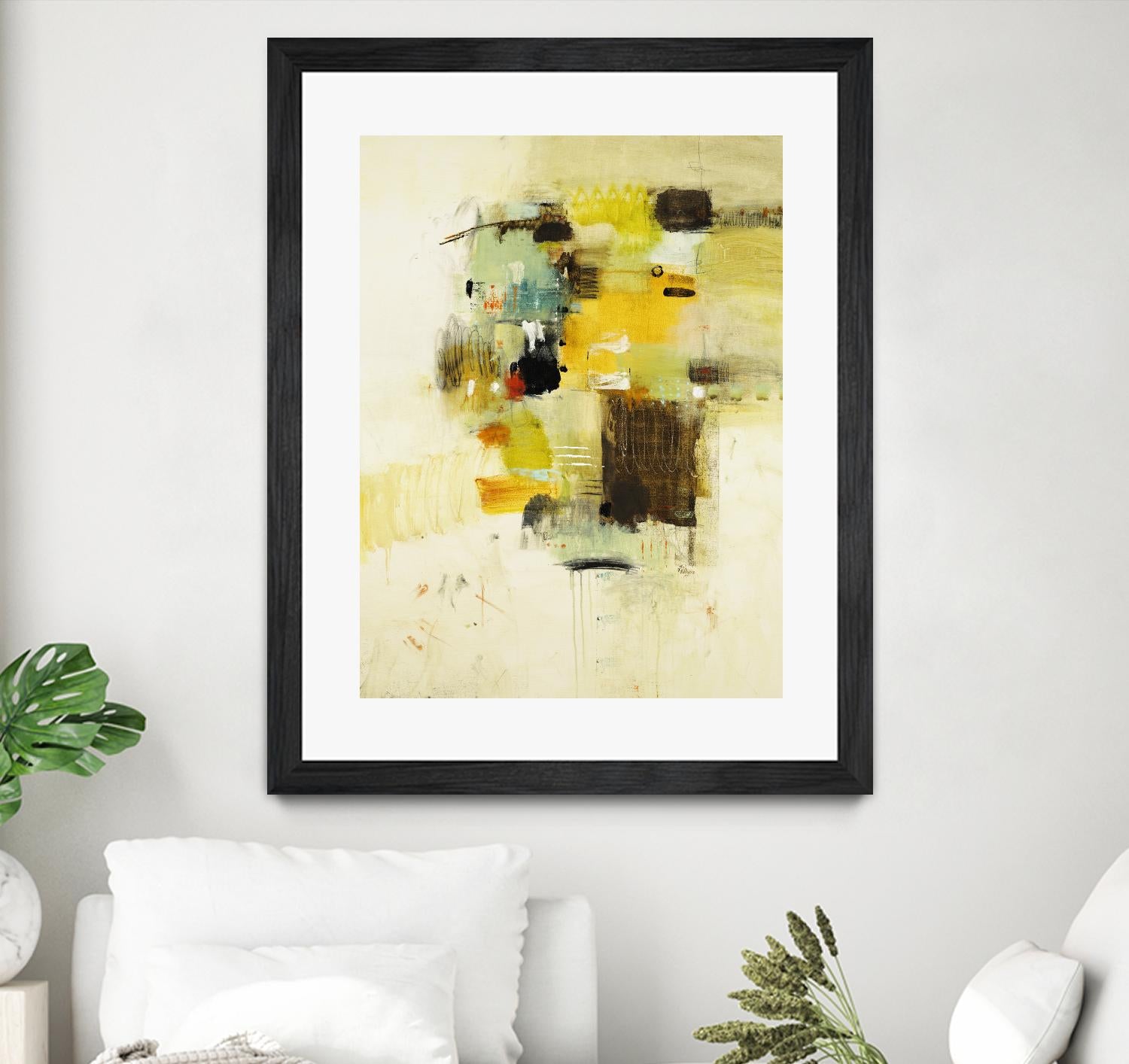 Get Aquainted I by Lisa Ridgers on GIANT ART - beige abstract