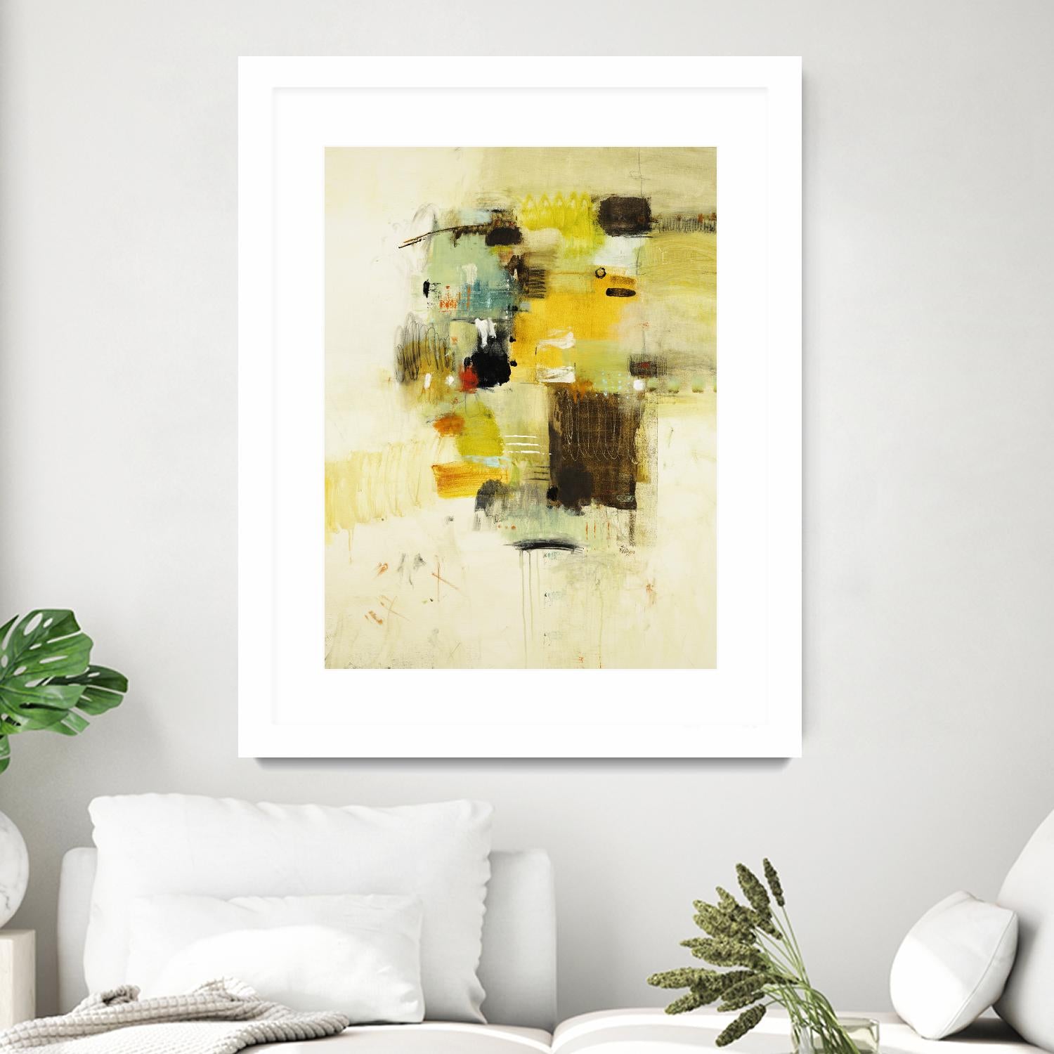 Get Aquainted I by Lisa Ridgers on GIANT ART - beige abstract