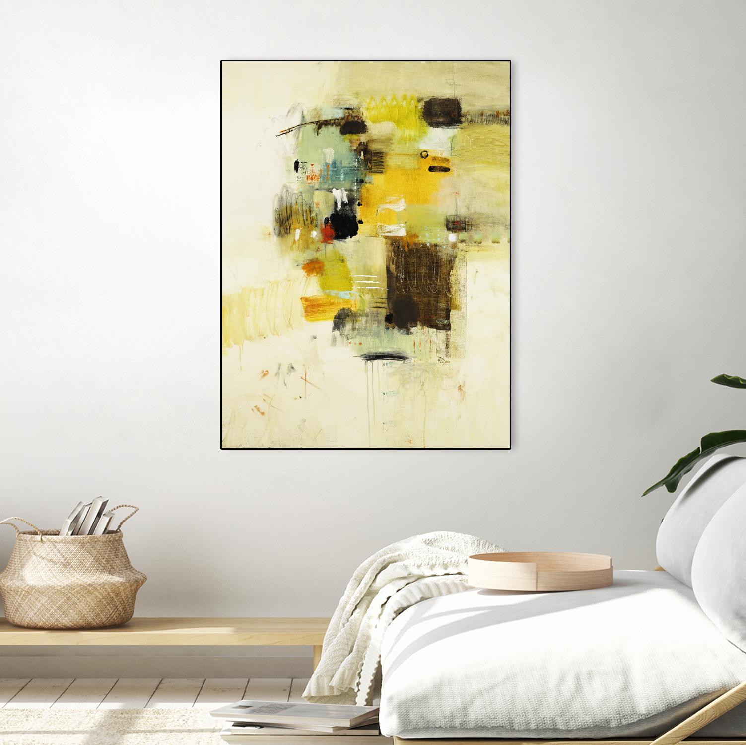 Get Aquainted I by Lisa Ridgers on GIANT ART - beige abstract