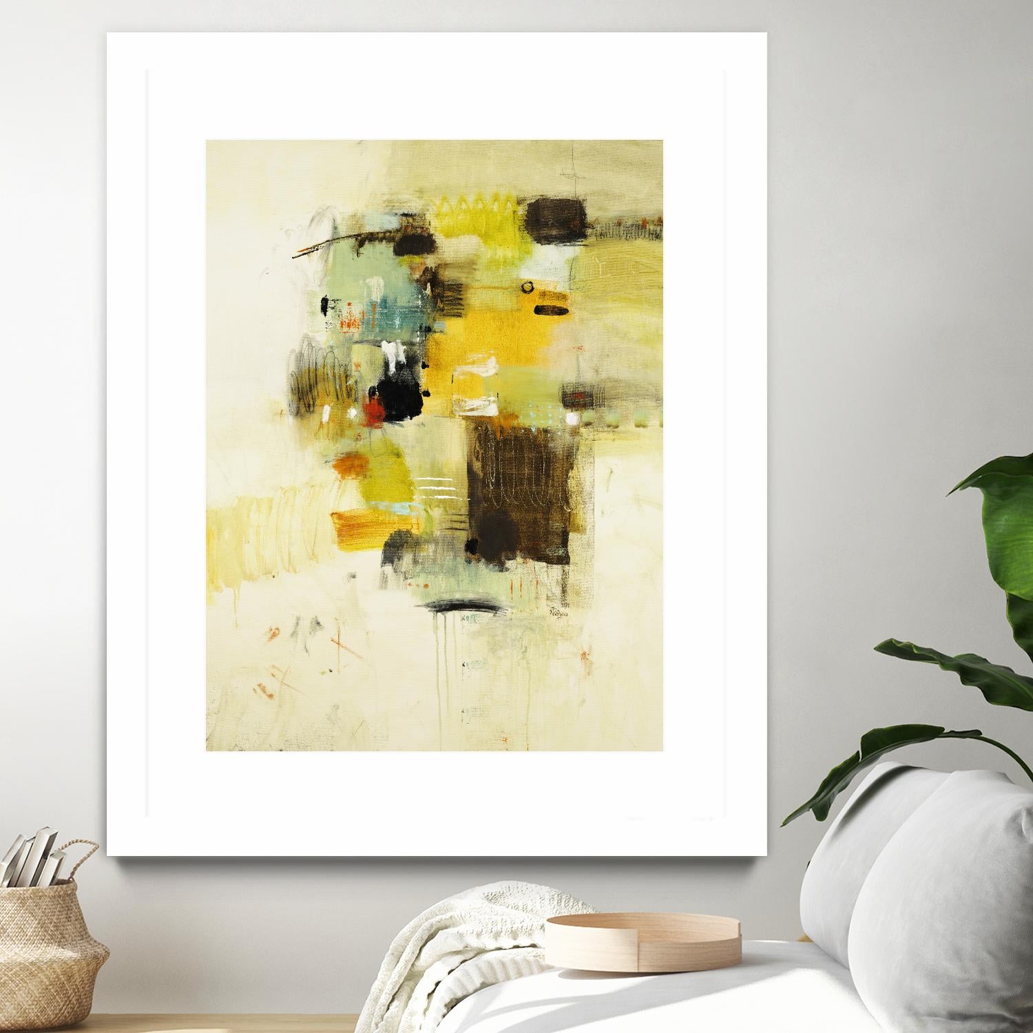 Get Aquainted I by Lisa Ridgers on GIANT ART - beige abstract