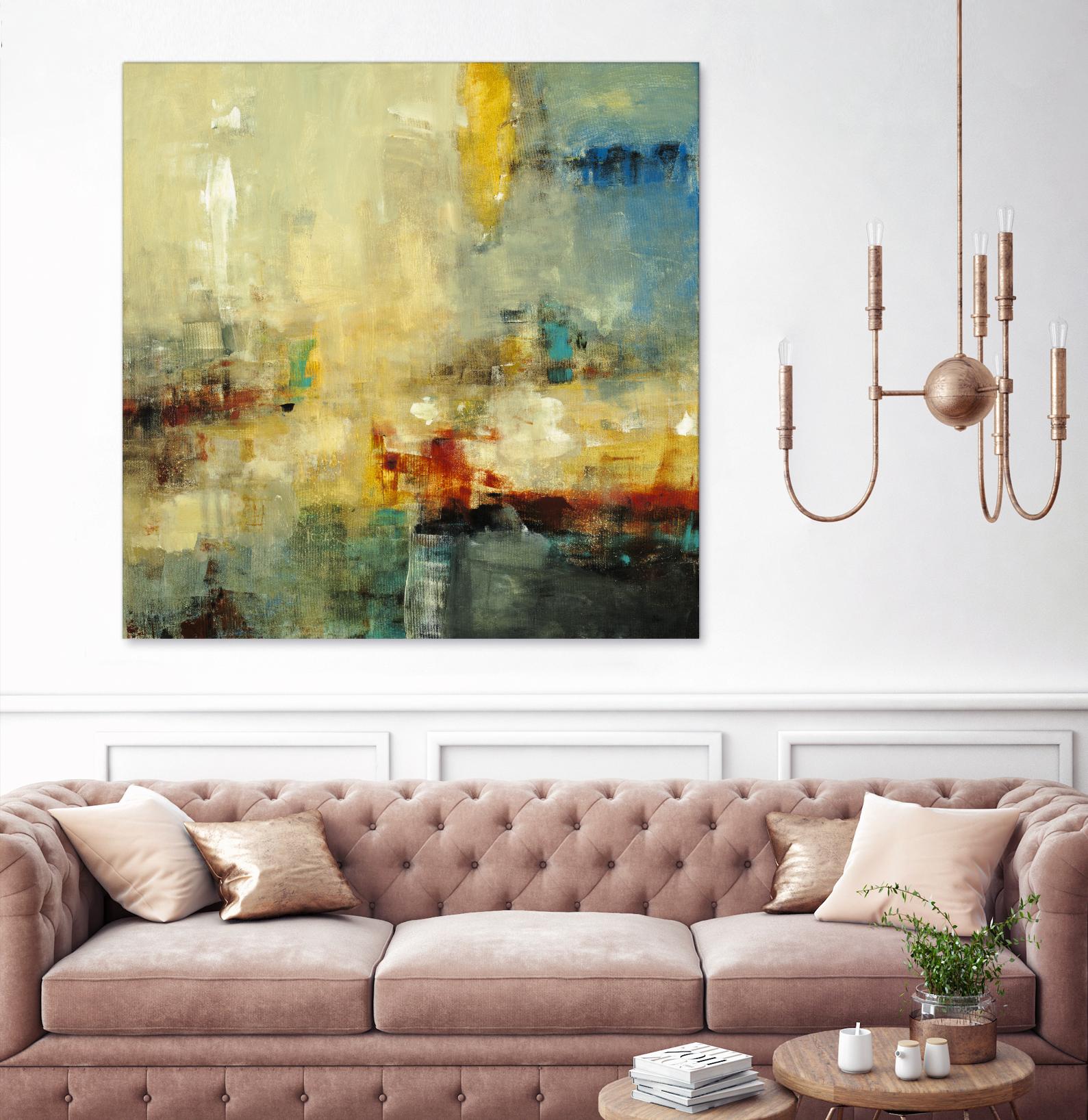 Look Before you Leap by Lisa Ridgers on GIANT ART - blue abstract