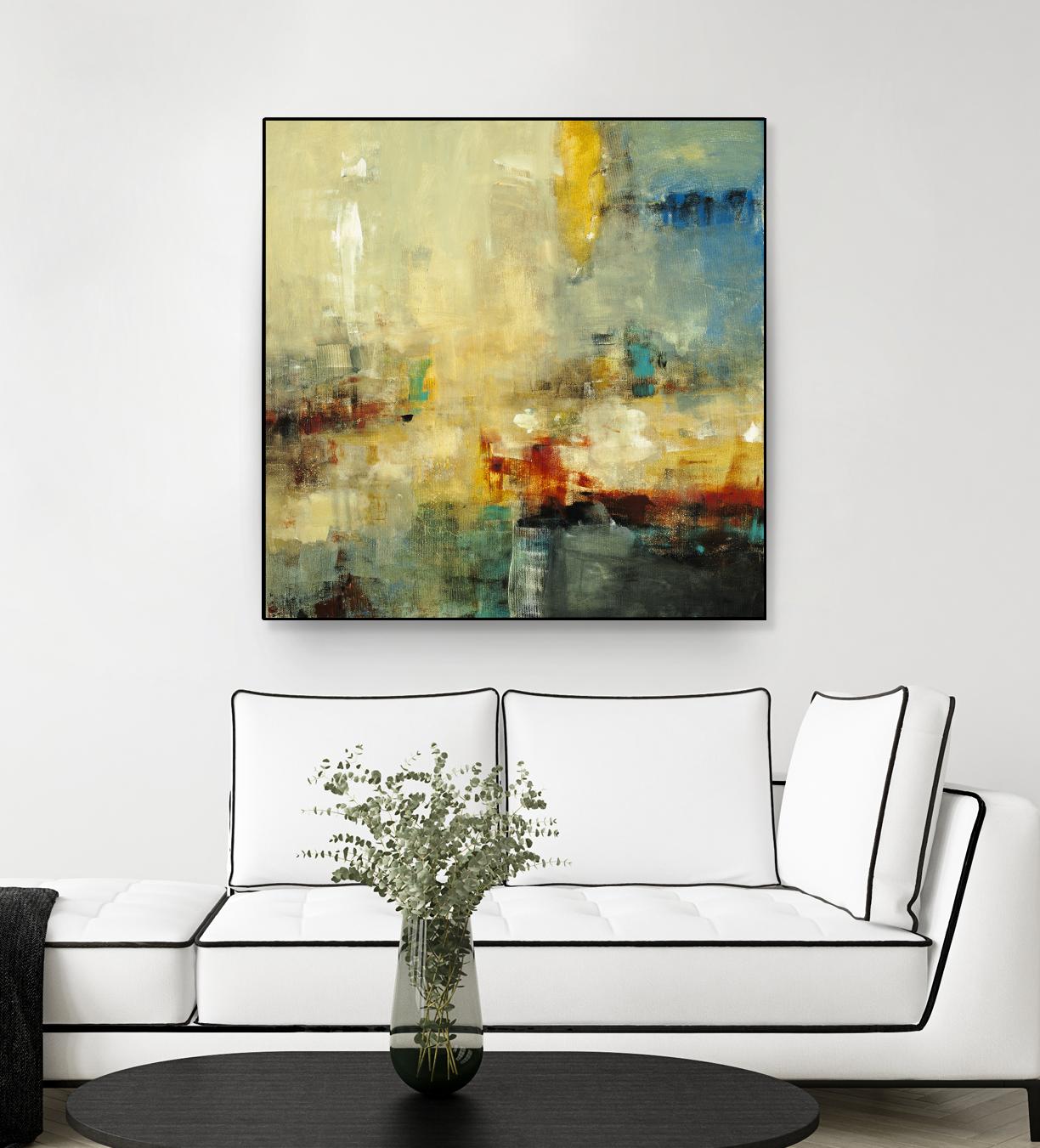 Look Before you Leap by Lisa Ridgers on GIANT ART - blue abstract