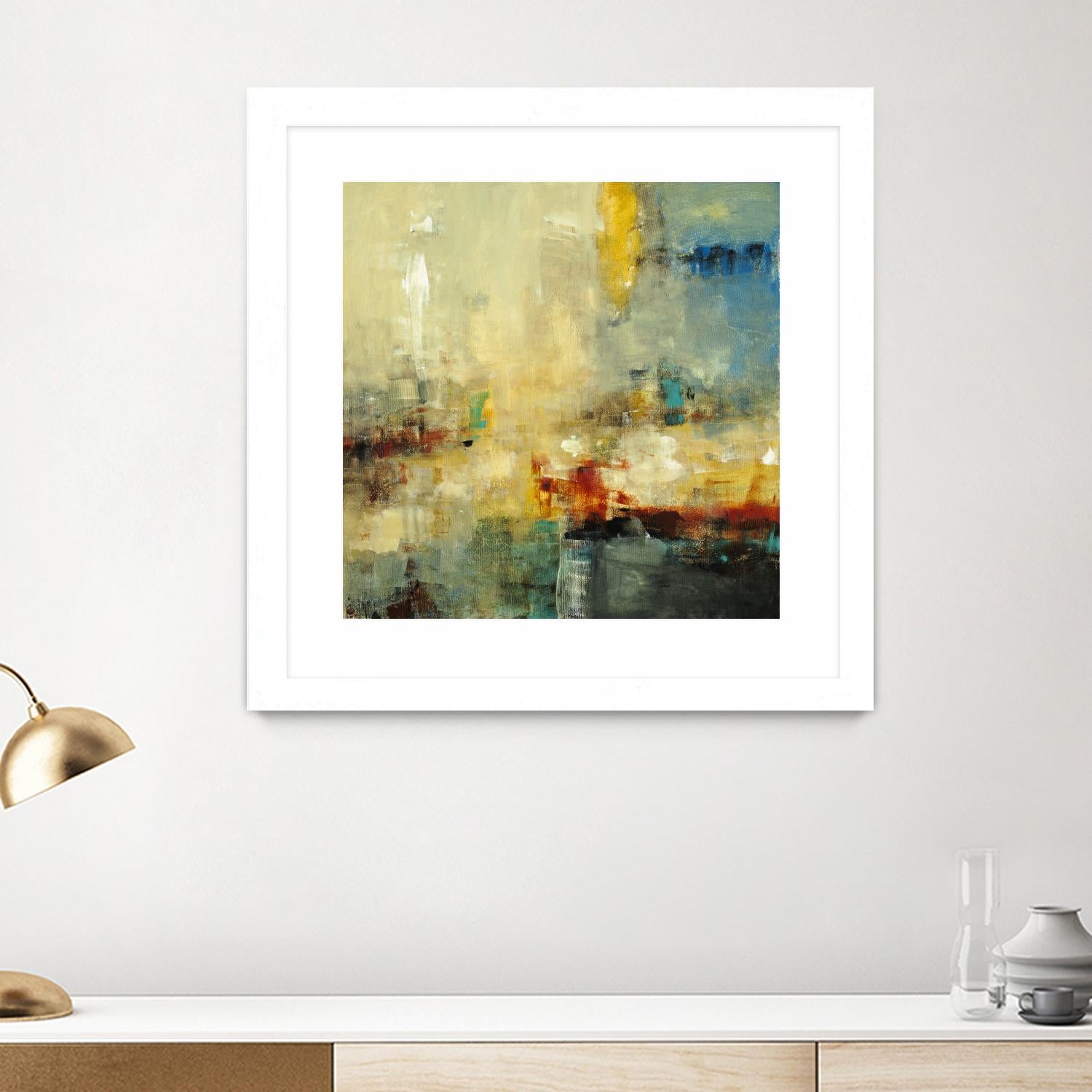 Look Before you Leap by Lisa Ridgers on GIANT ART - blue abstract