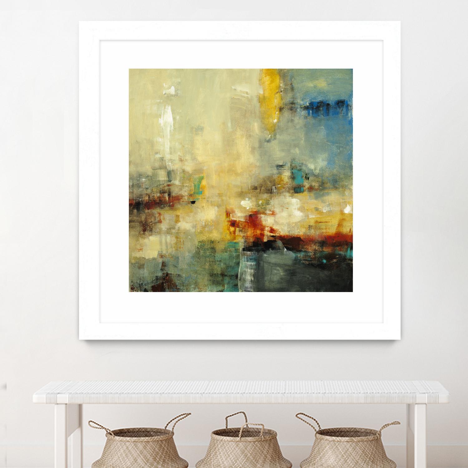 Look Before you Leap by Lisa Ridgers on GIANT ART - blue abstract