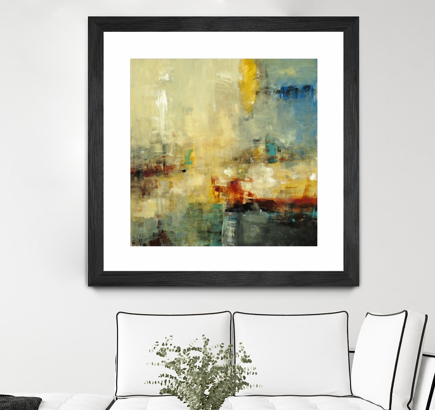 Look Before you Leap by Lisa Ridgers on GIANT ART - blue abstract