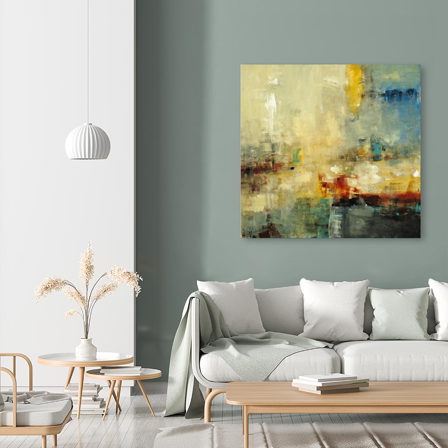 Look Before you Leap by Lisa Ridgers on GIANT ART - blue abstract