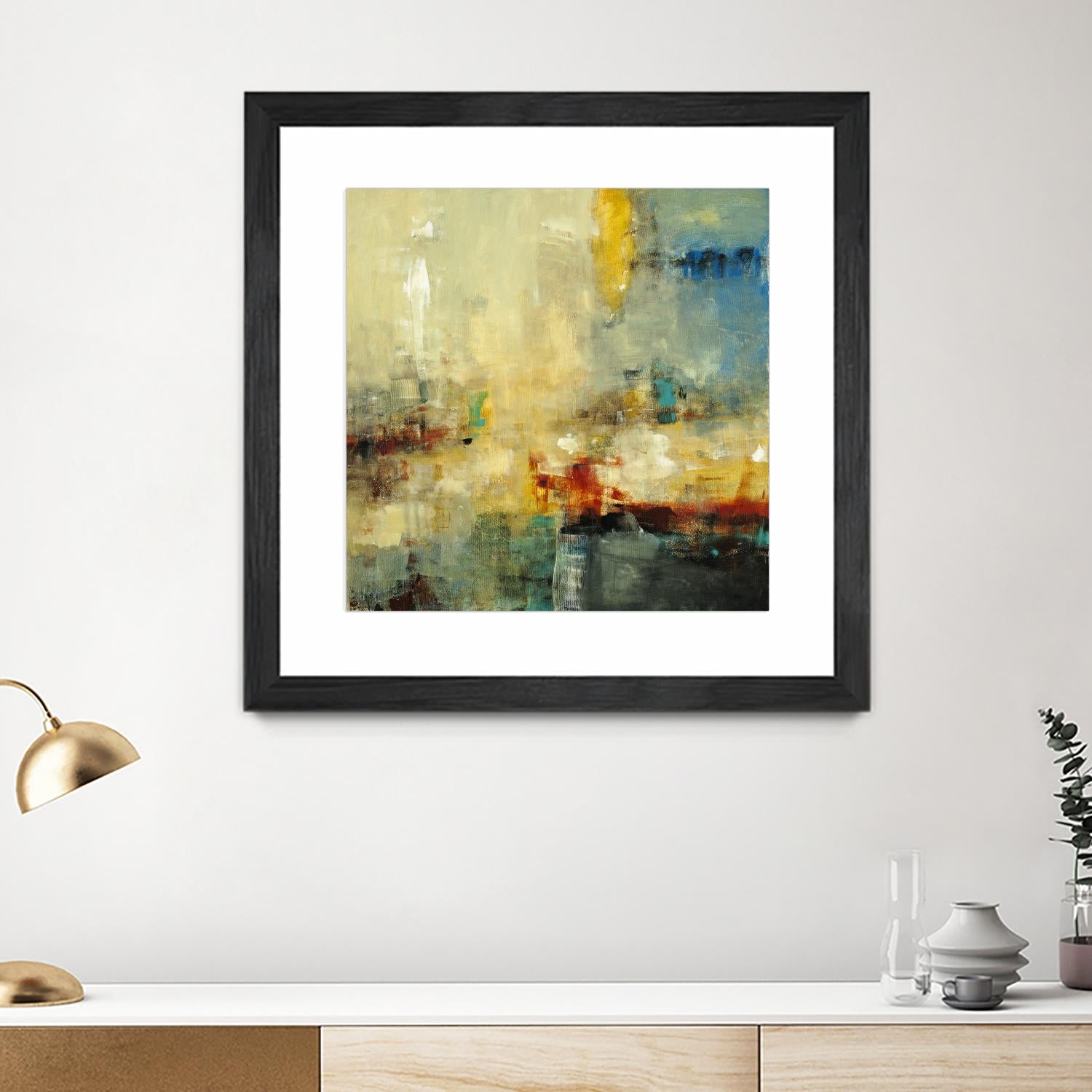 Look Before you Leap by Lisa Ridgers on GIANT ART - blue abstract