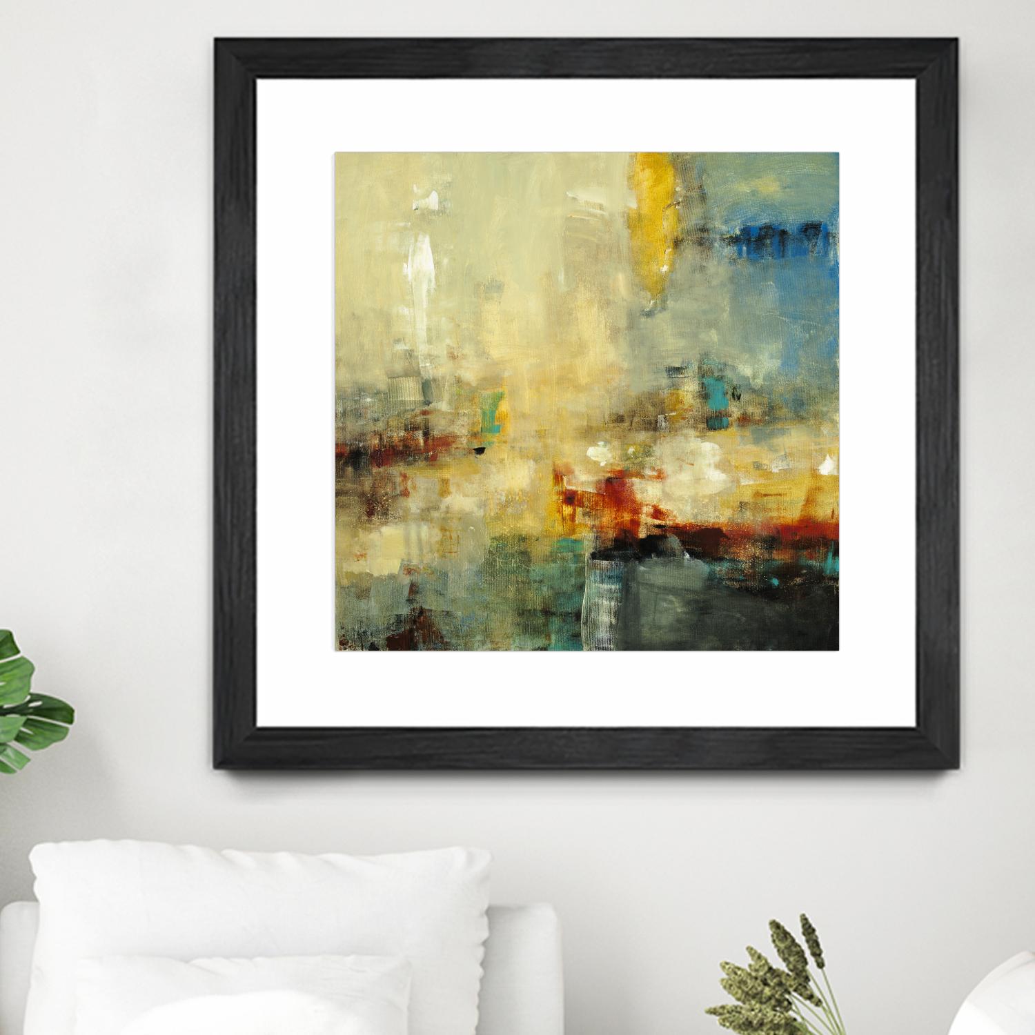 Look Before you Leap by Lisa Ridgers on GIANT ART - blue abstract