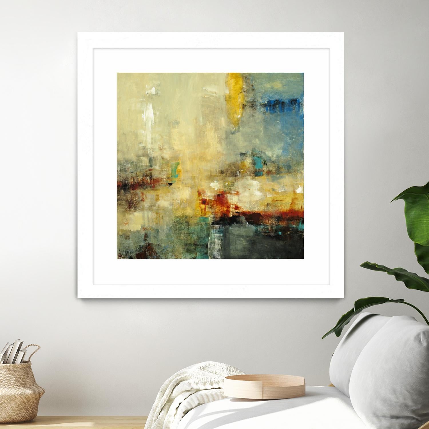 Look Before you Leap by Lisa Ridgers on GIANT ART - blue abstract