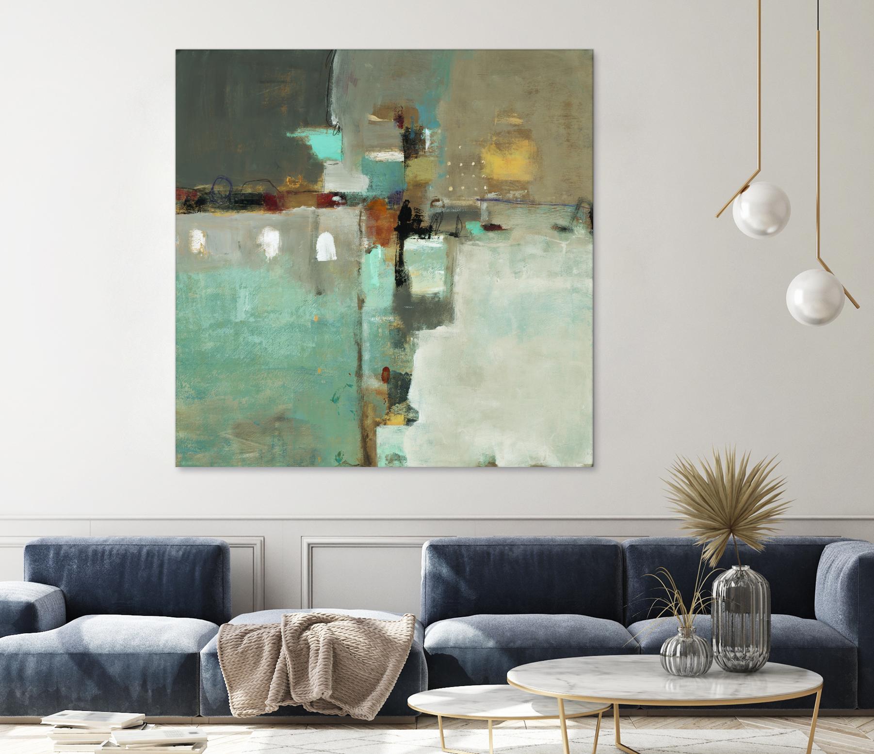 Crossroads II by Lisa Ridgers on GIANT ART - grey abstract