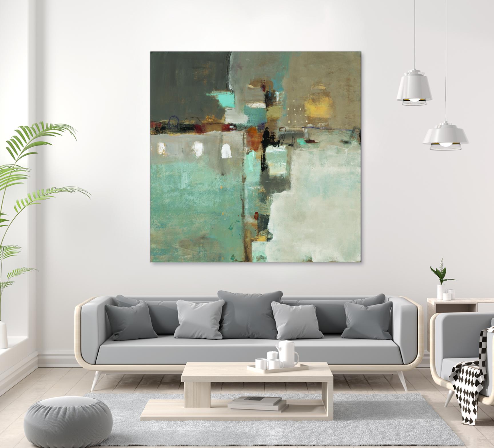 Crossroads II by Lisa Ridgers on GIANT ART - grey abstract