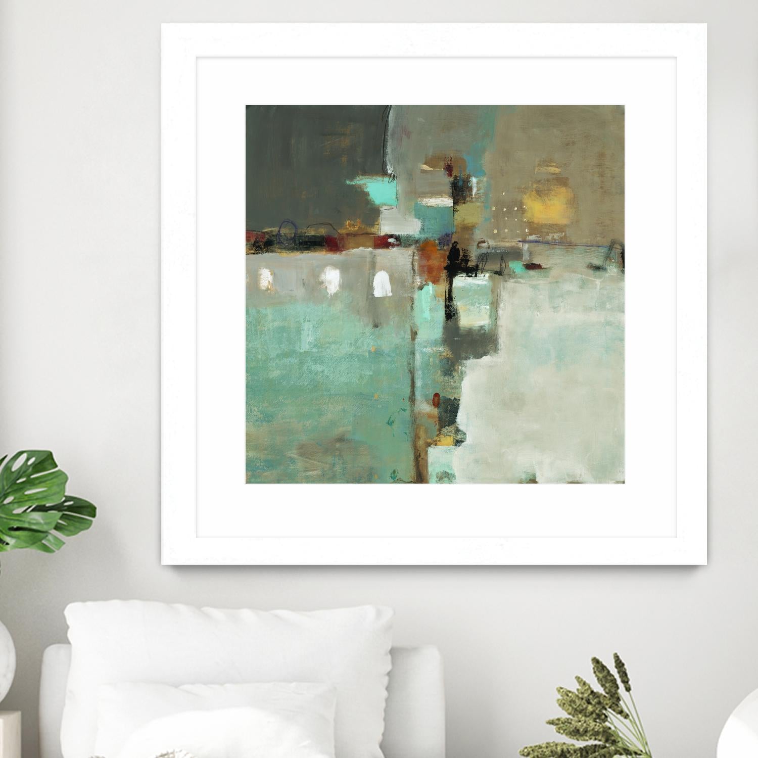 Crossroads II by Lisa Ridgers on GIANT ART - grey abstract