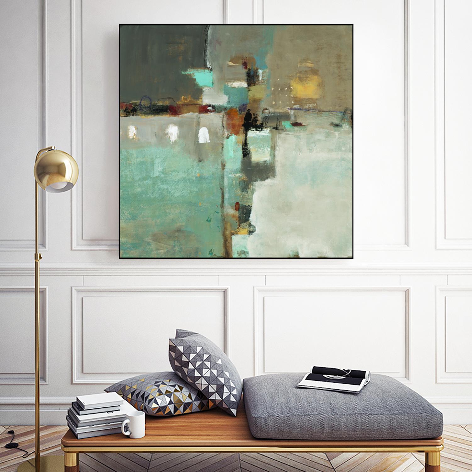 Crossroads II by Lisa Ridgers on GIANT ART - grey abstract