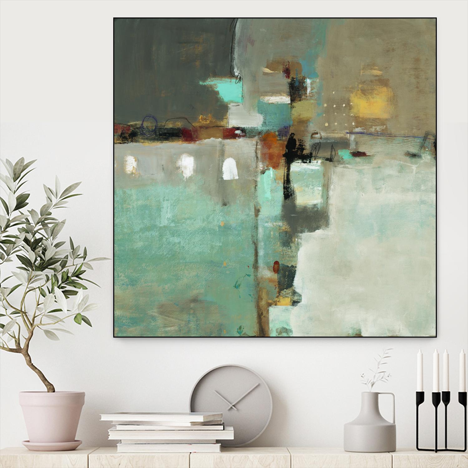 Crossroads II by Lisa Ridgers on GIANT ART - grey abstract