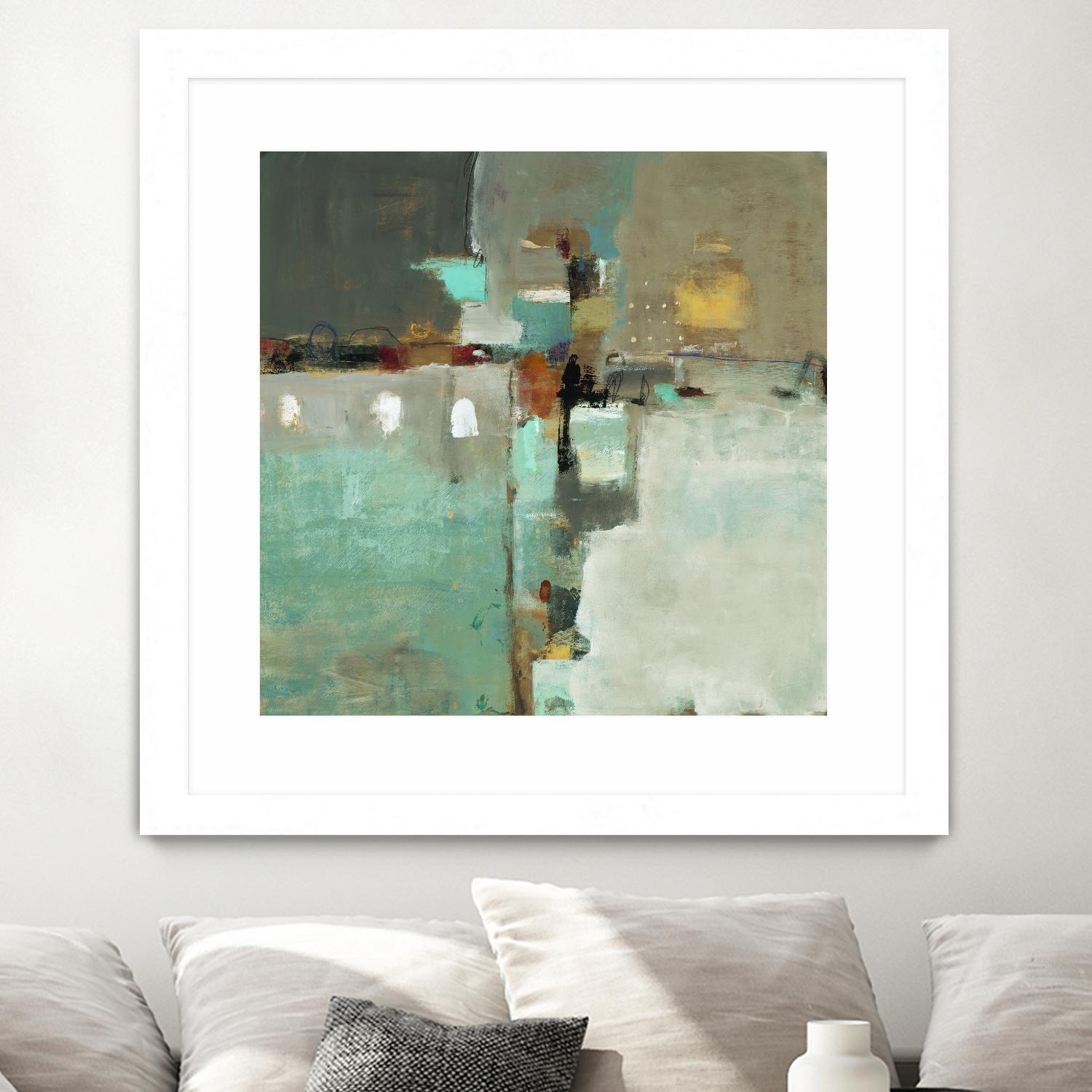 Crossroads II by Lisa Ridgers on GIANT ART - grey abstract