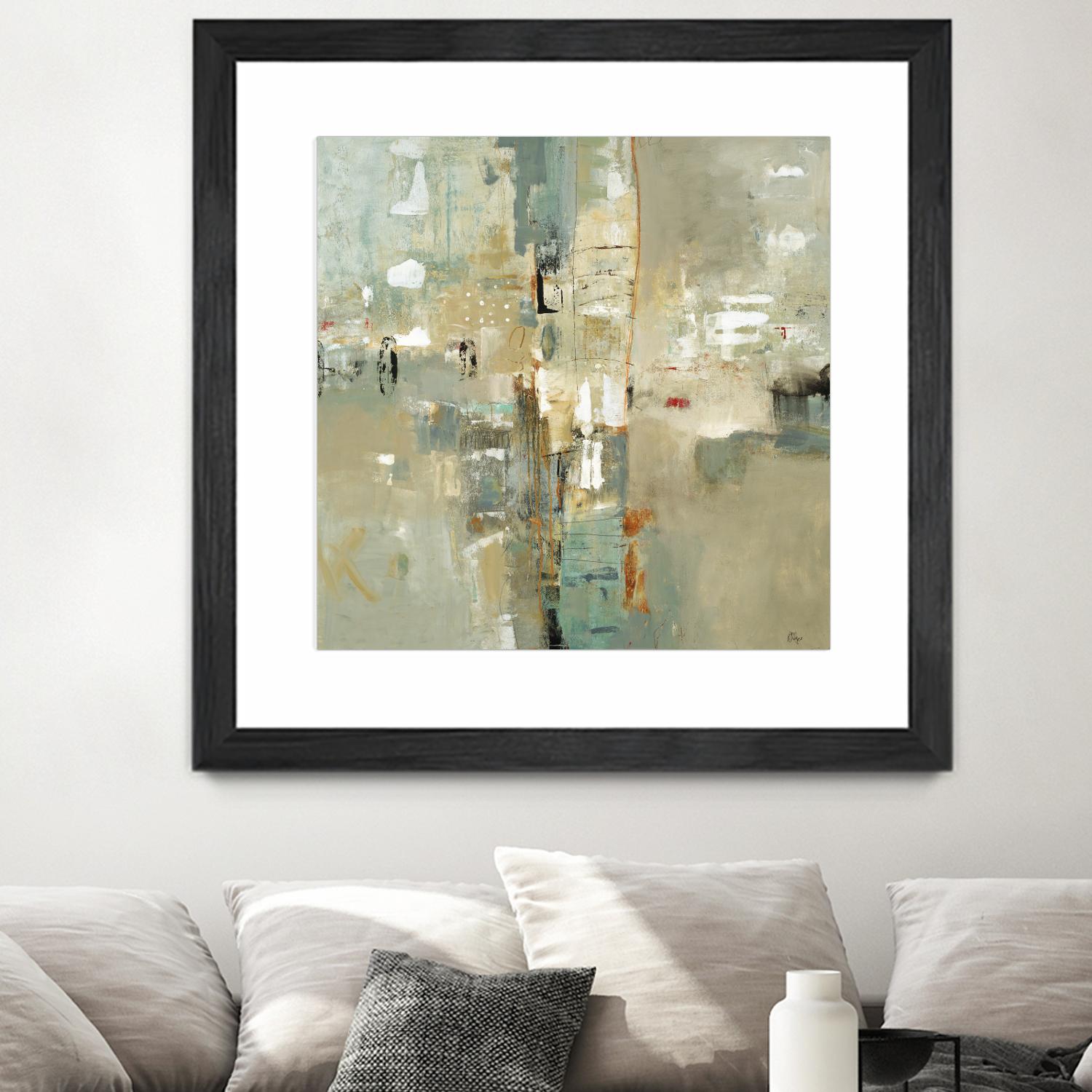 Meet in the Middle by Lisa Ridgers on GIANT ART - beige abstract