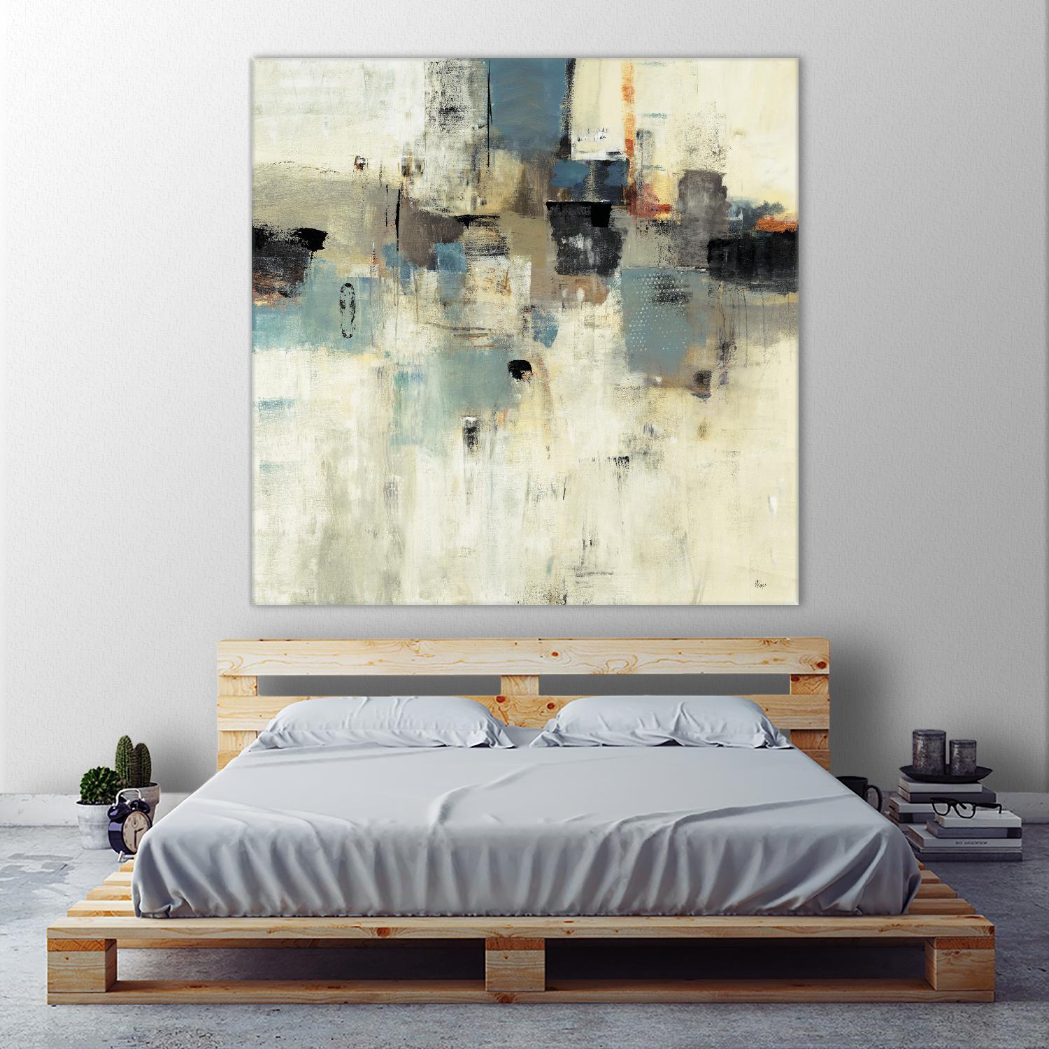 Let's Go II by Lisa Ridgers on GIANT ART - beige abstract