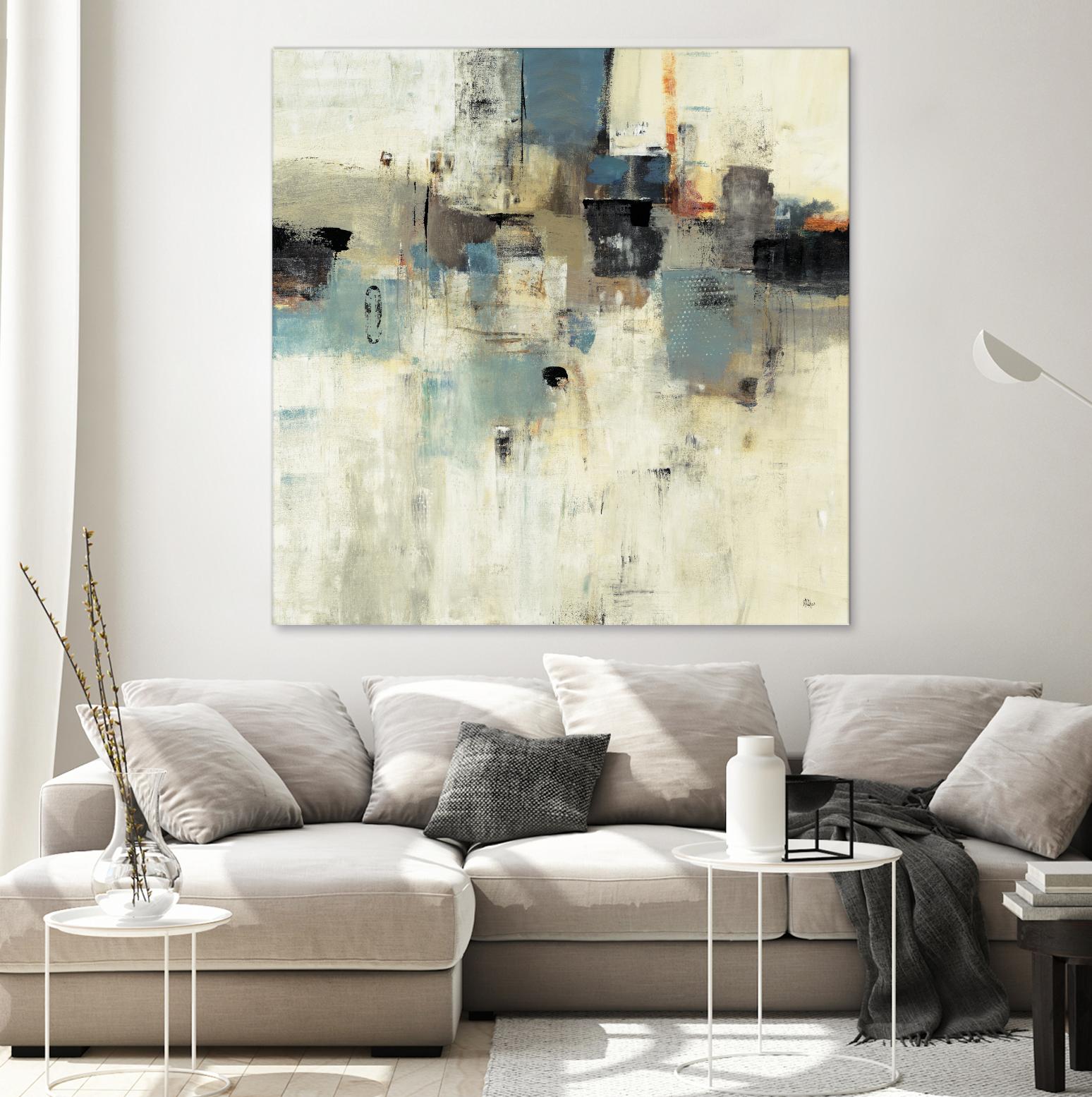 Let's Go II by Lisa Ridgers on GIANT ART - beige abstract