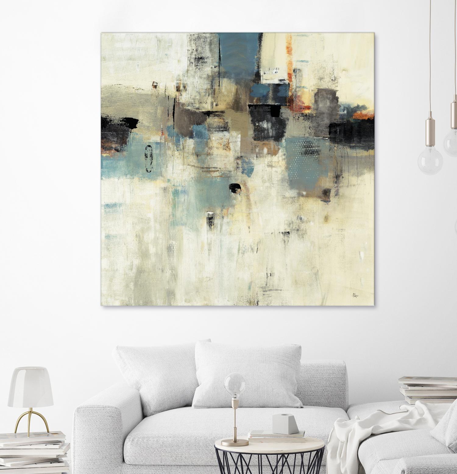 Let's Go II by Lisa Ridgers on GIANT ART - beige abstract