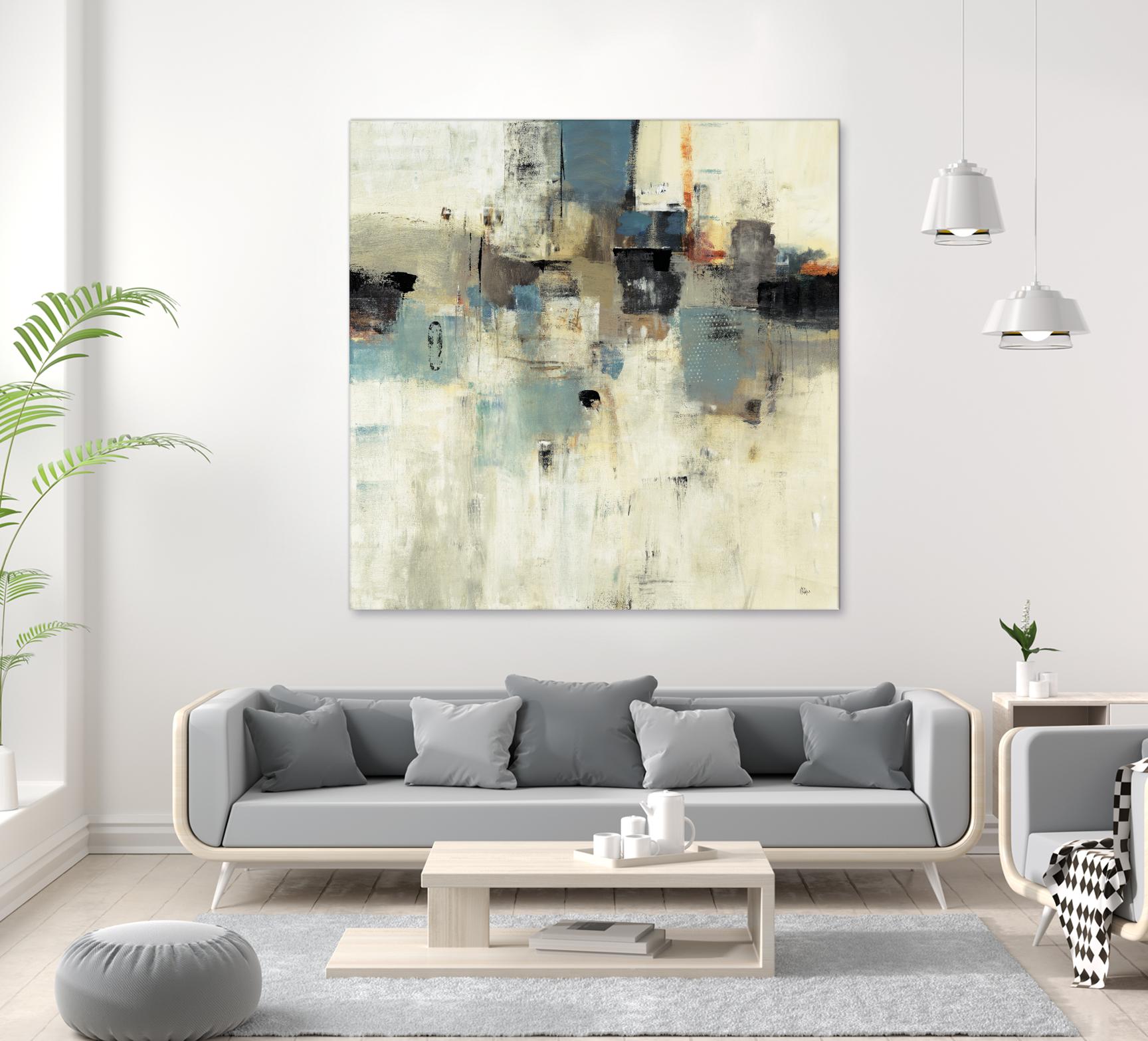 Let's Go II by Lisa Ridgers on GIANT ART - beige abstract