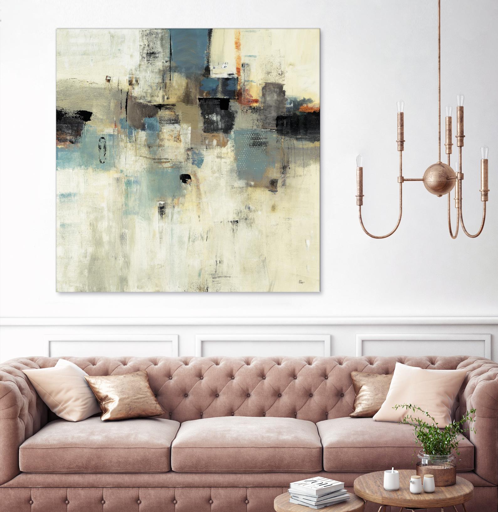 Let's Go II by Lisa Ridgers on GIANT ART - beige abstract