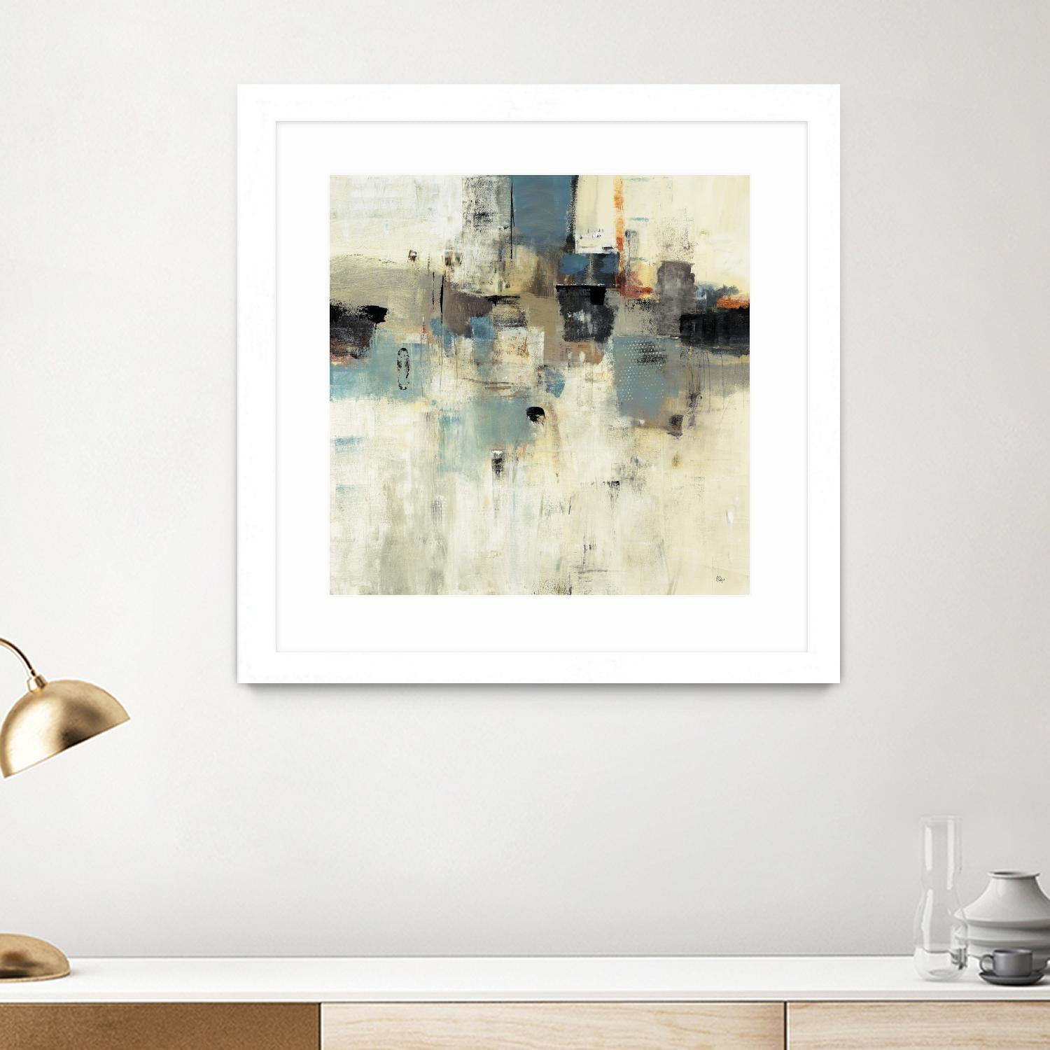 Let's Go II by Lisa Ridgers on GIANT ART - beige abstract