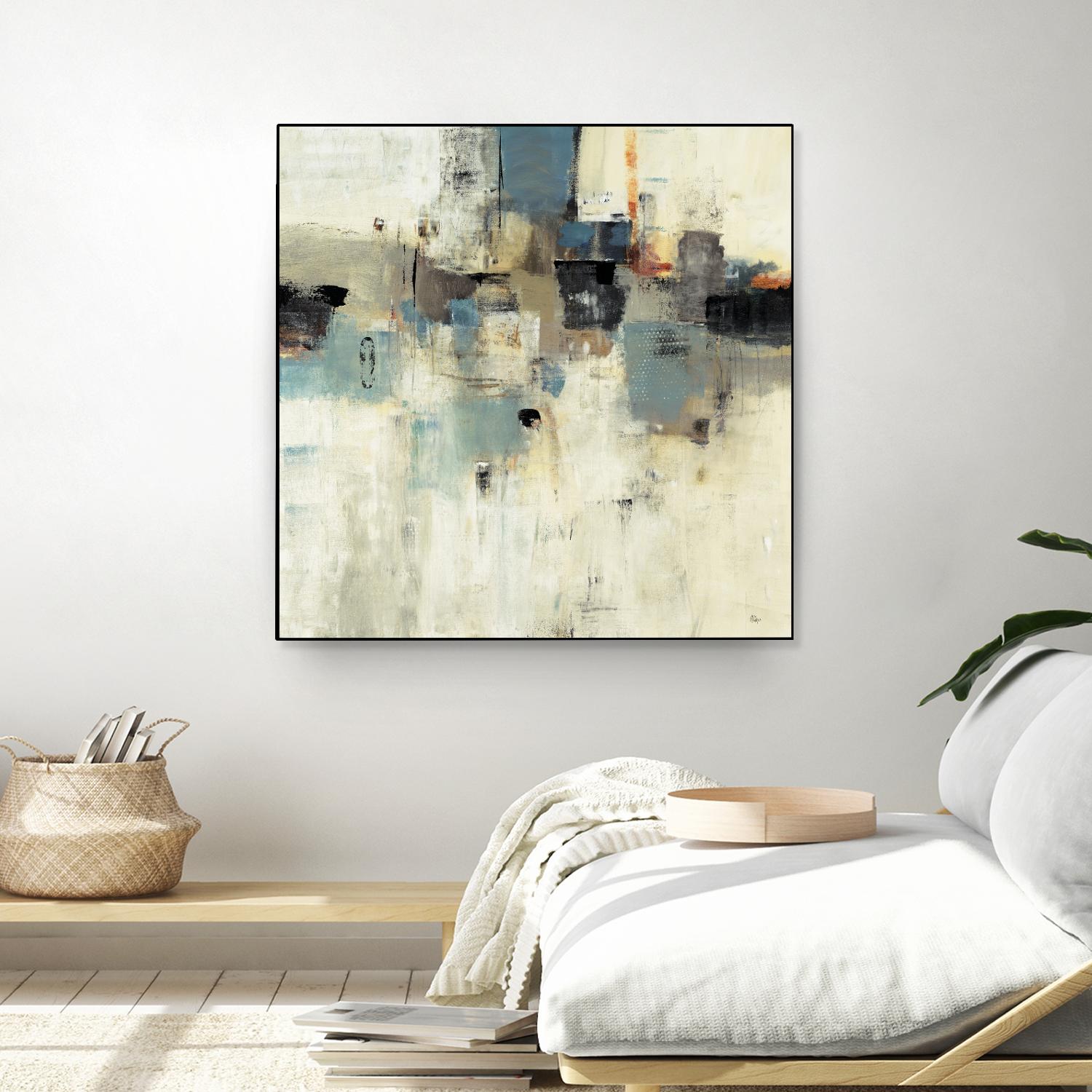 Let's Go II by Lisa Ridgers on GIANT ART - beige abstract