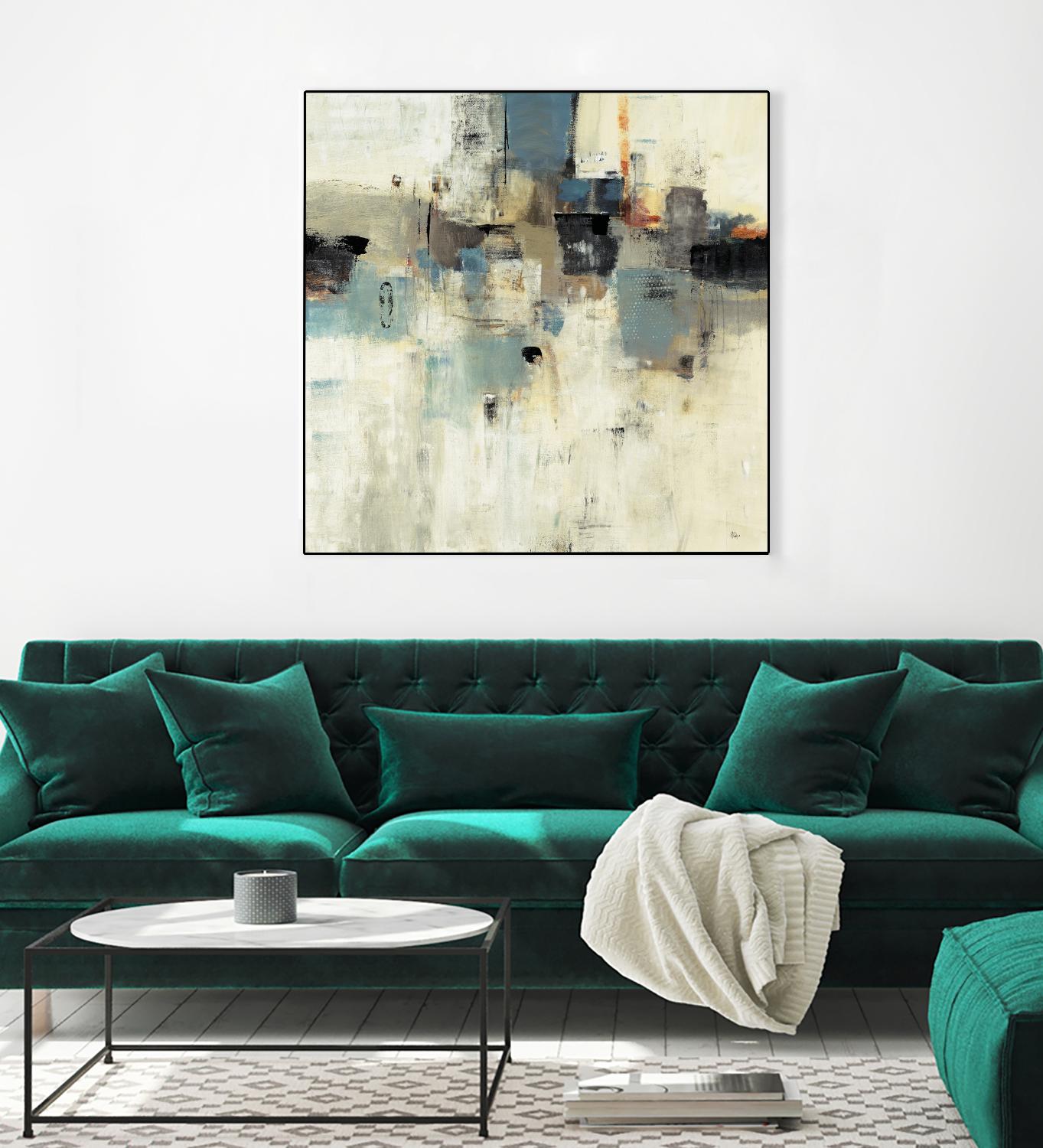 Let's Go II by Lisa Ridgers on GIANT ART - beige abstract