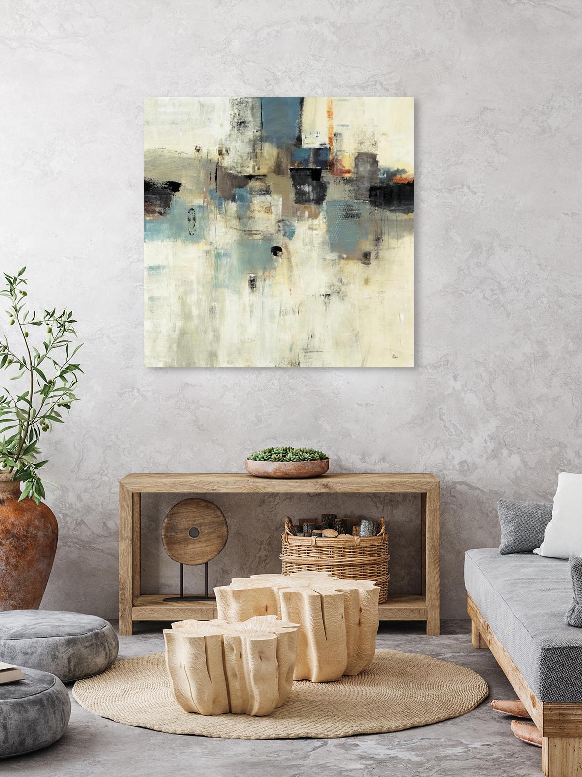 Let's Go II by Lisa Ridgers on GIANT ART - beige abstract