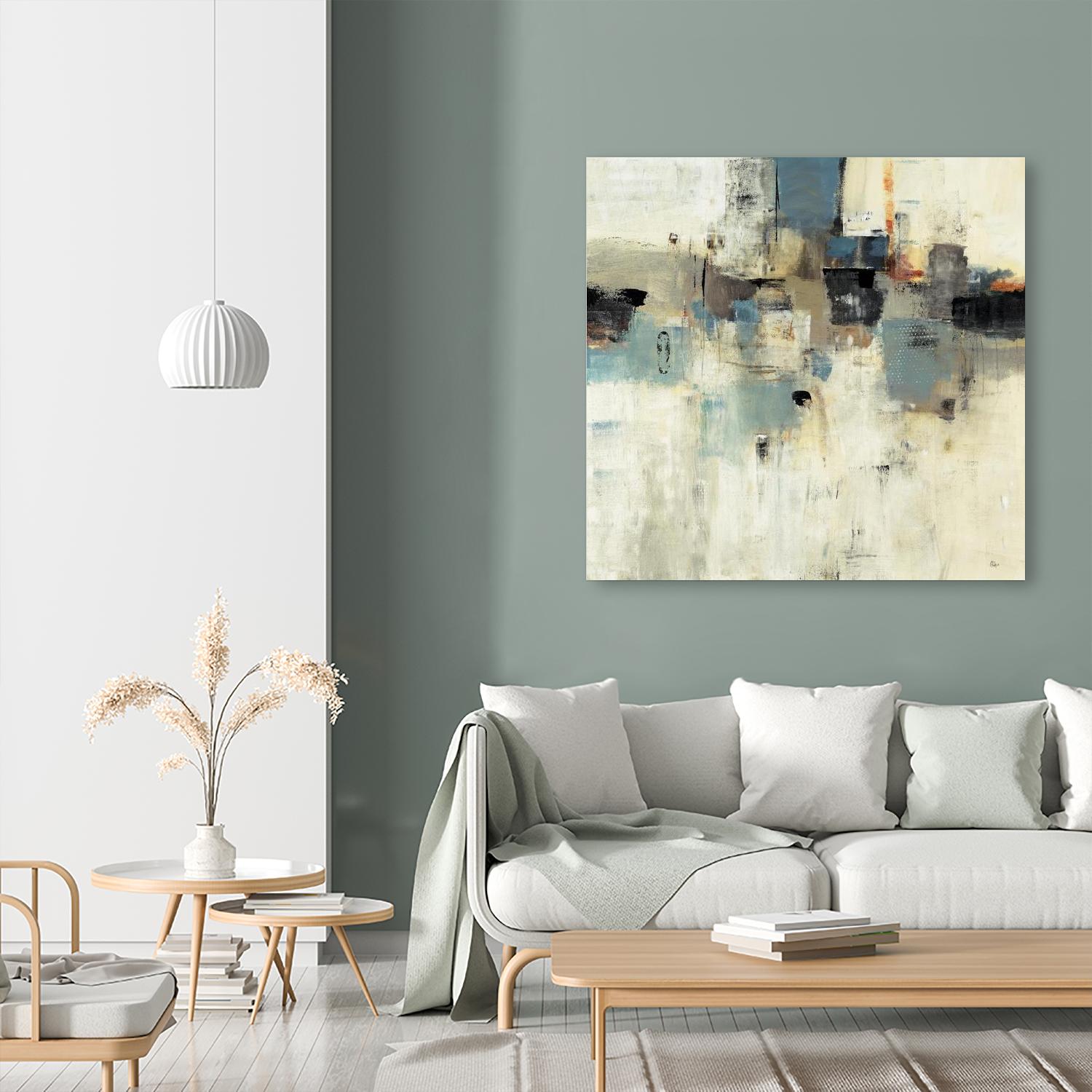 Let's Go II by Lisa Ridgers on GIANT ART - beige abstract