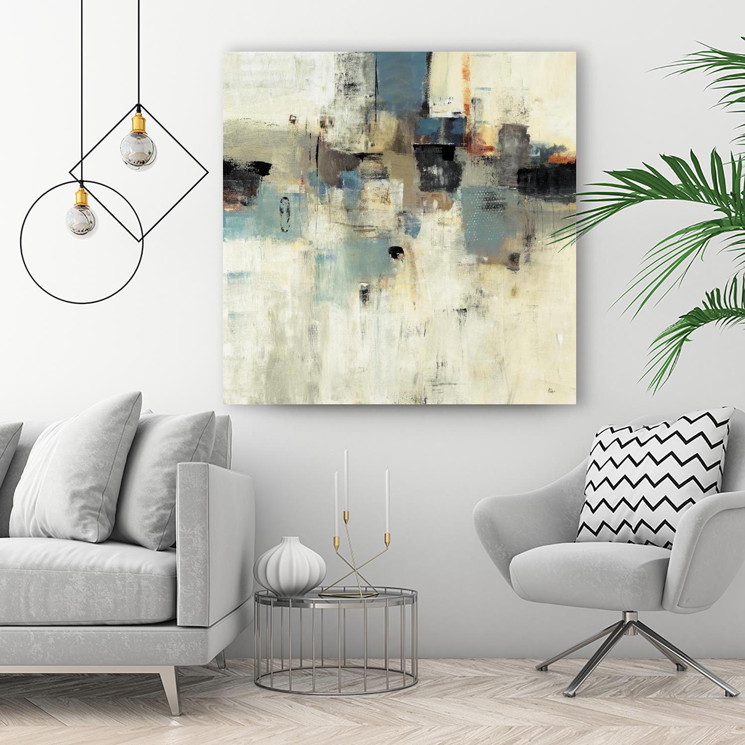 Let's Go II by Lisa Ridgers on GIANT ART - beige abstract