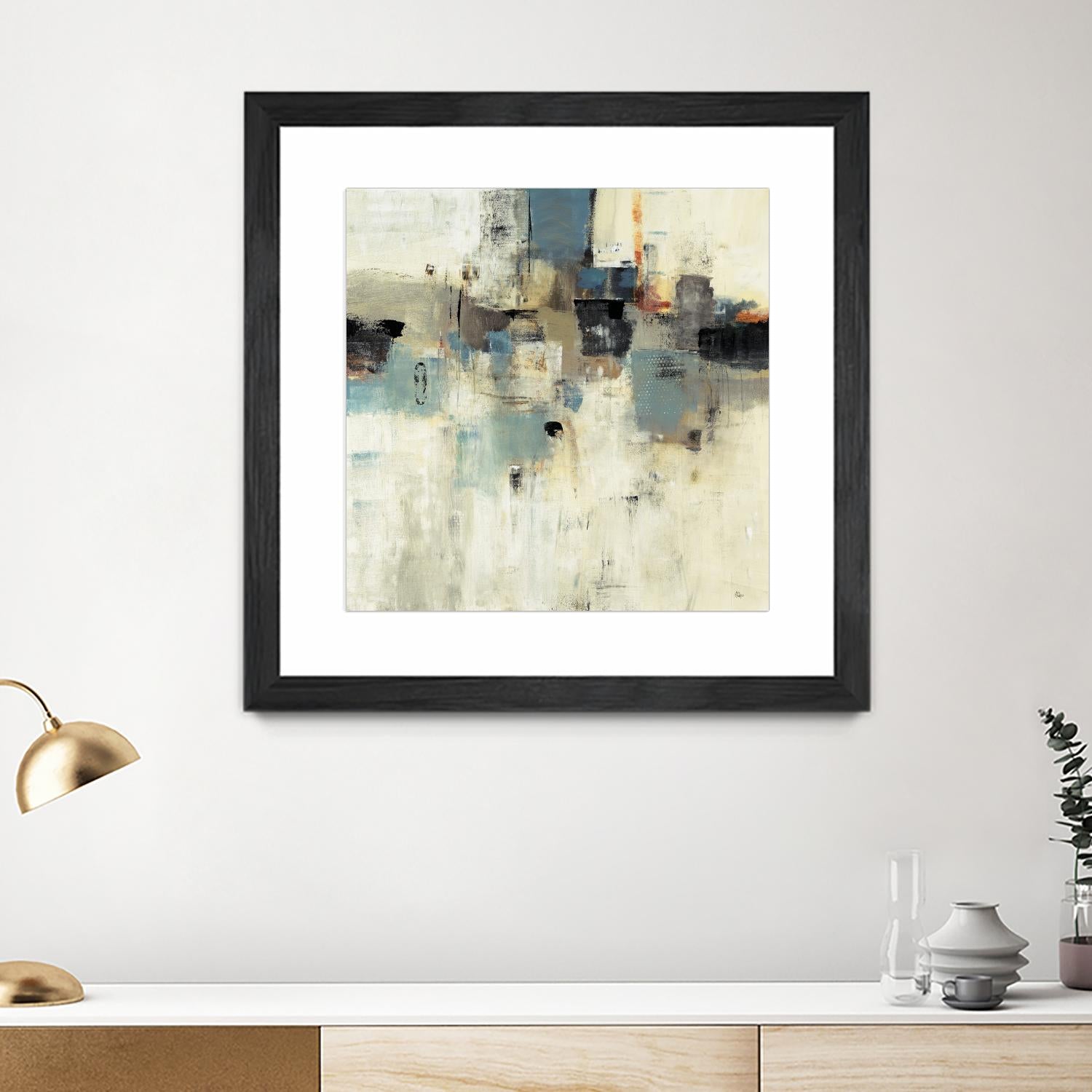 Let's Go II by Lisa Ridgers on GIANT ART - beige abstract