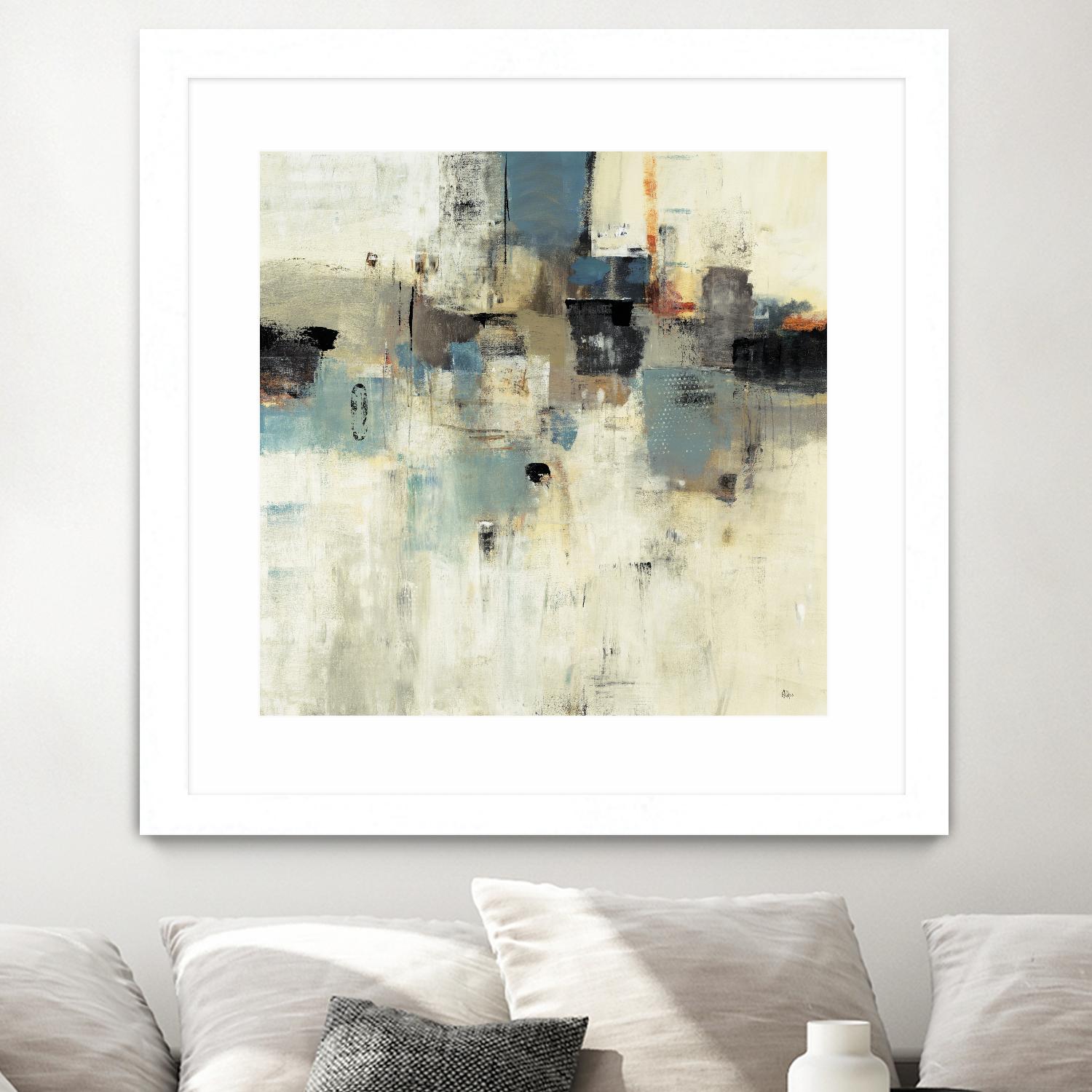 Let's Go II by Lisa Ridgers on GIANT ART - beige abstract