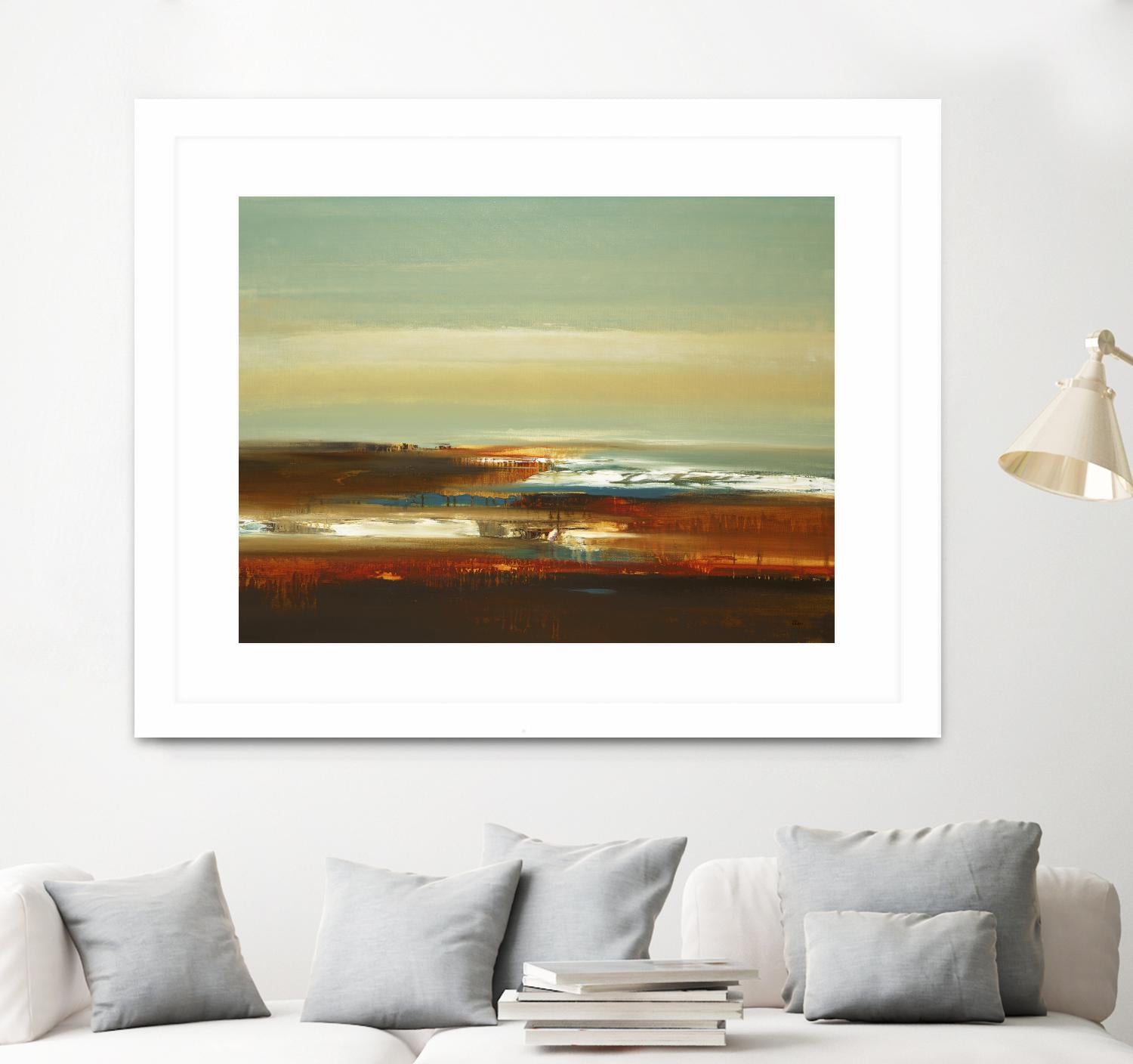 Layered Scape V by Lisa Ridgers on GIANT ART - beige abstract