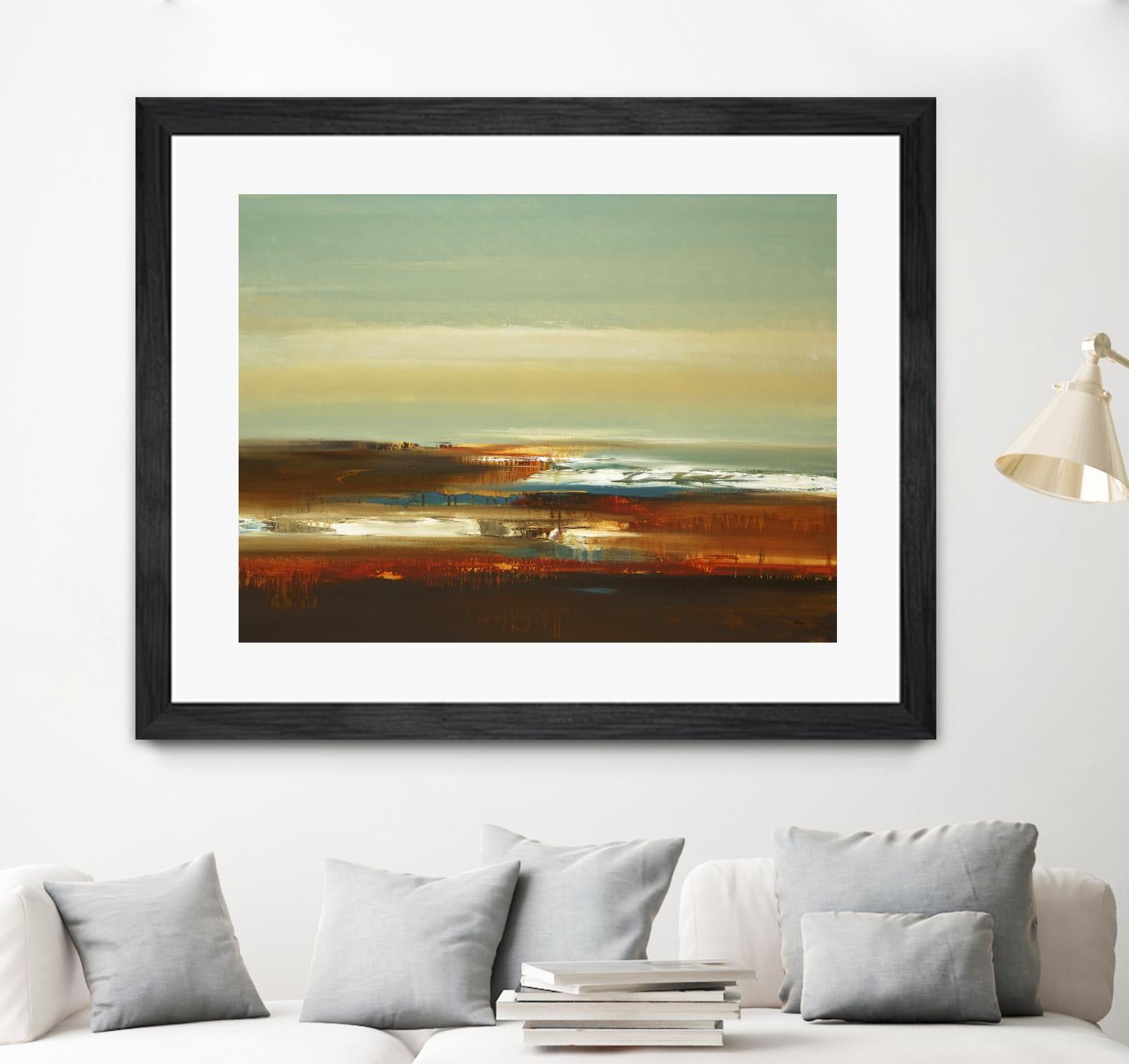 Layered Scape V by Lisa Ridgers on GIANT ART - beige abstract