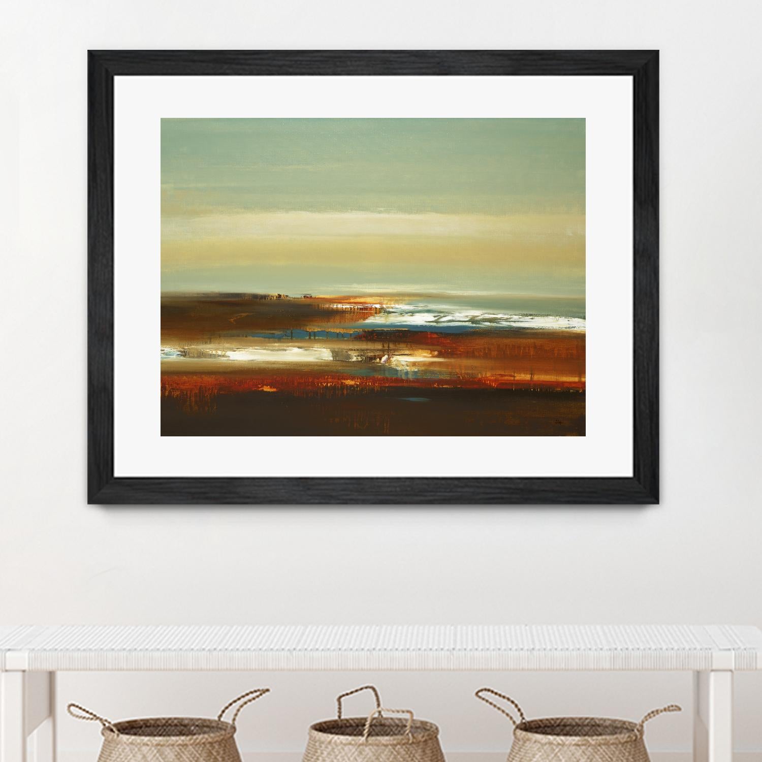 Layered Scape V by Lisa Ridgers on GIANT ART - beige abstract