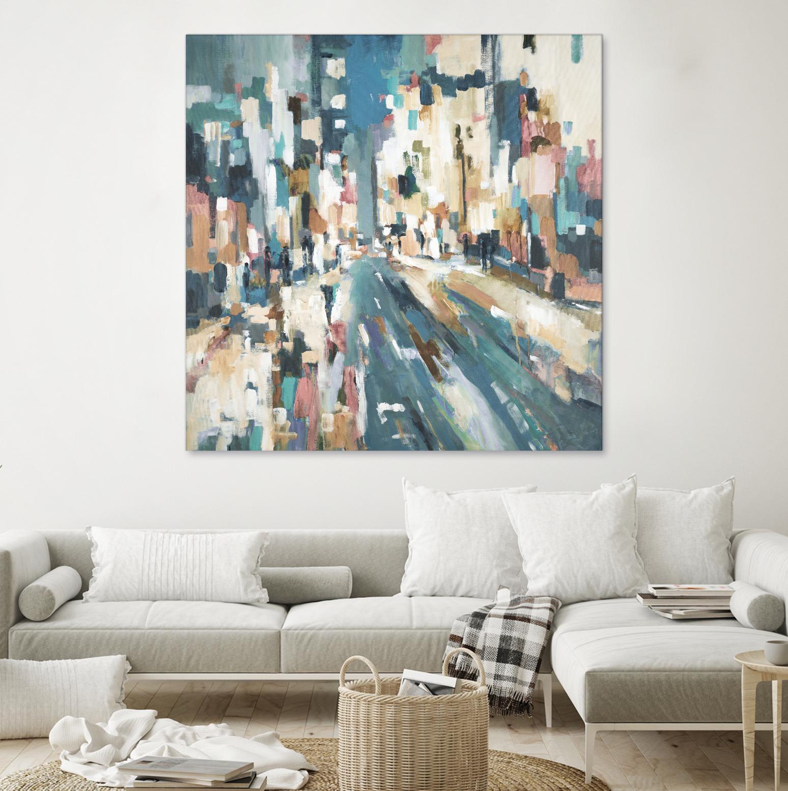 City Beat by Lisa Ridgers on GIANT ART - pink contemporary