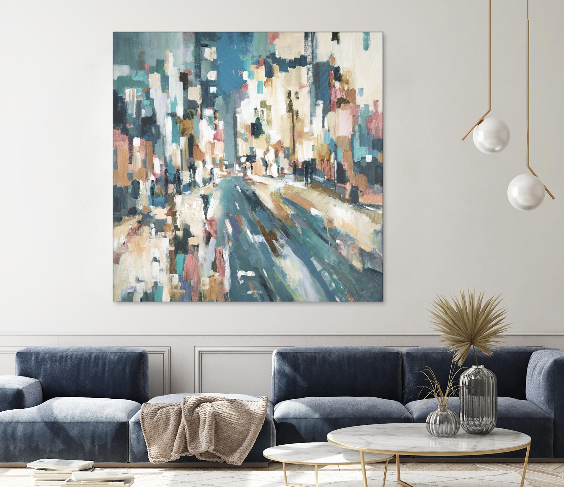 City Beat by Lisa Ridgers on GIANT ART - pink contemporary