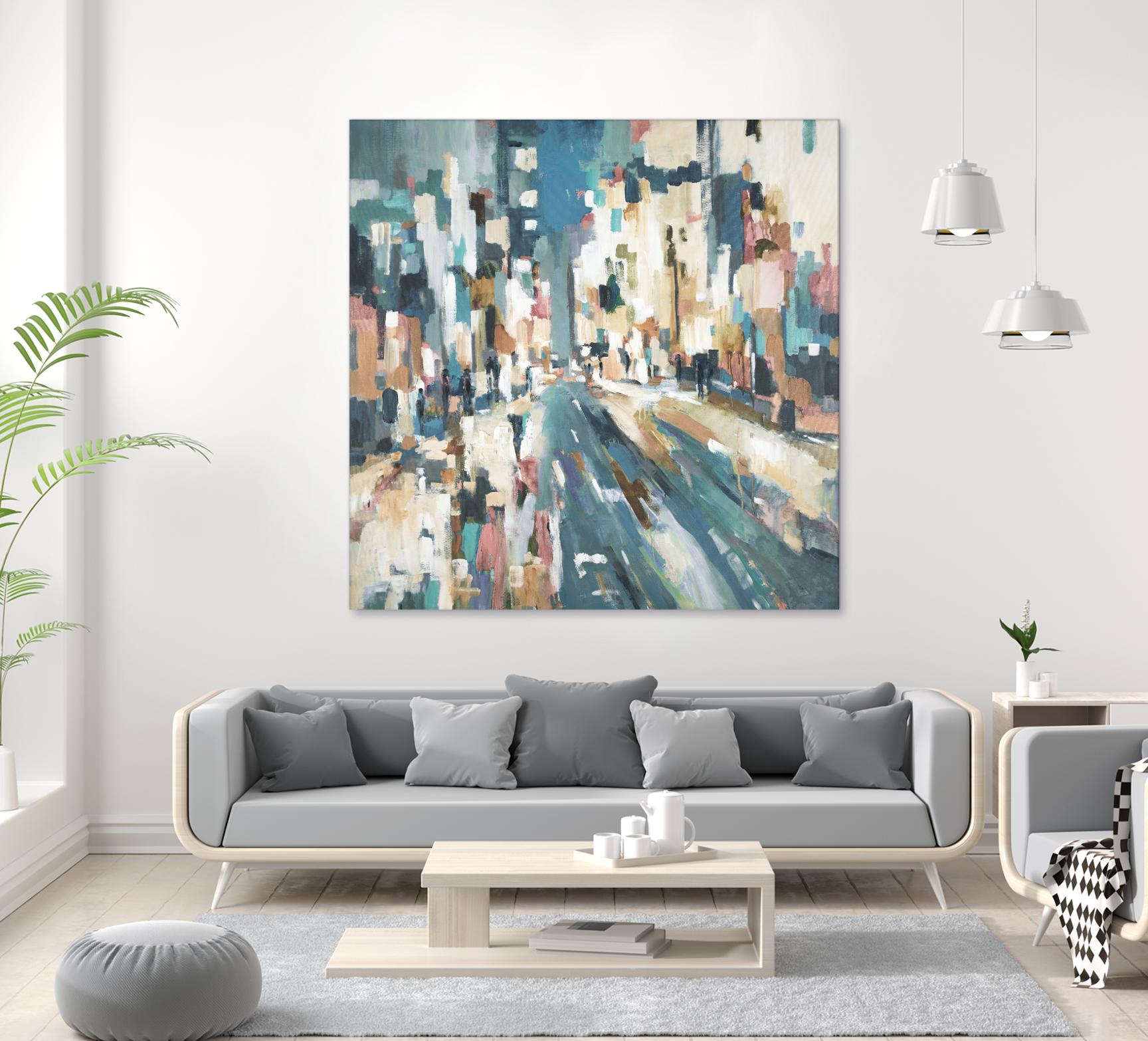 City Beat by Lisa Ridgers on GIANT ART - pink contemporary