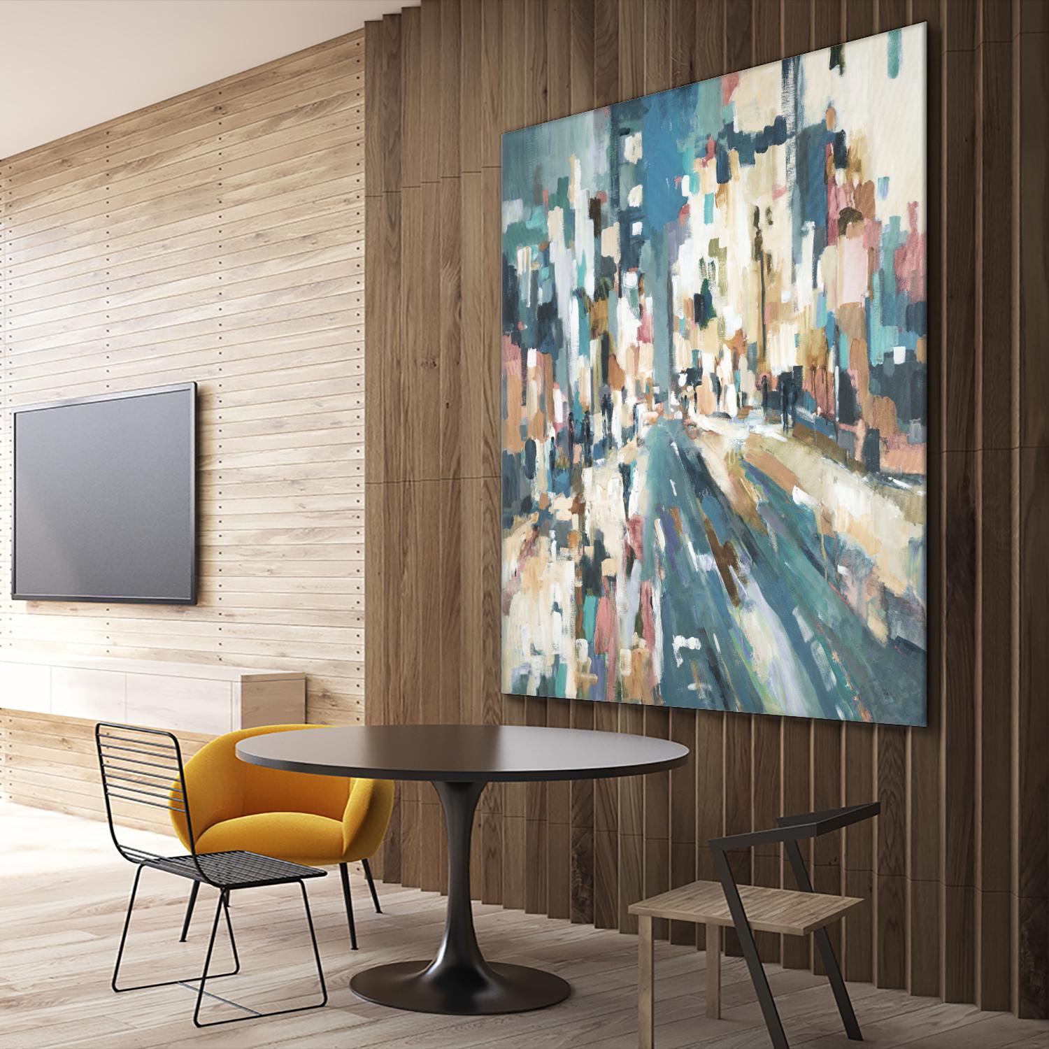 City Beat by Lisa Ridgers on GIANT ART - pink contemporary