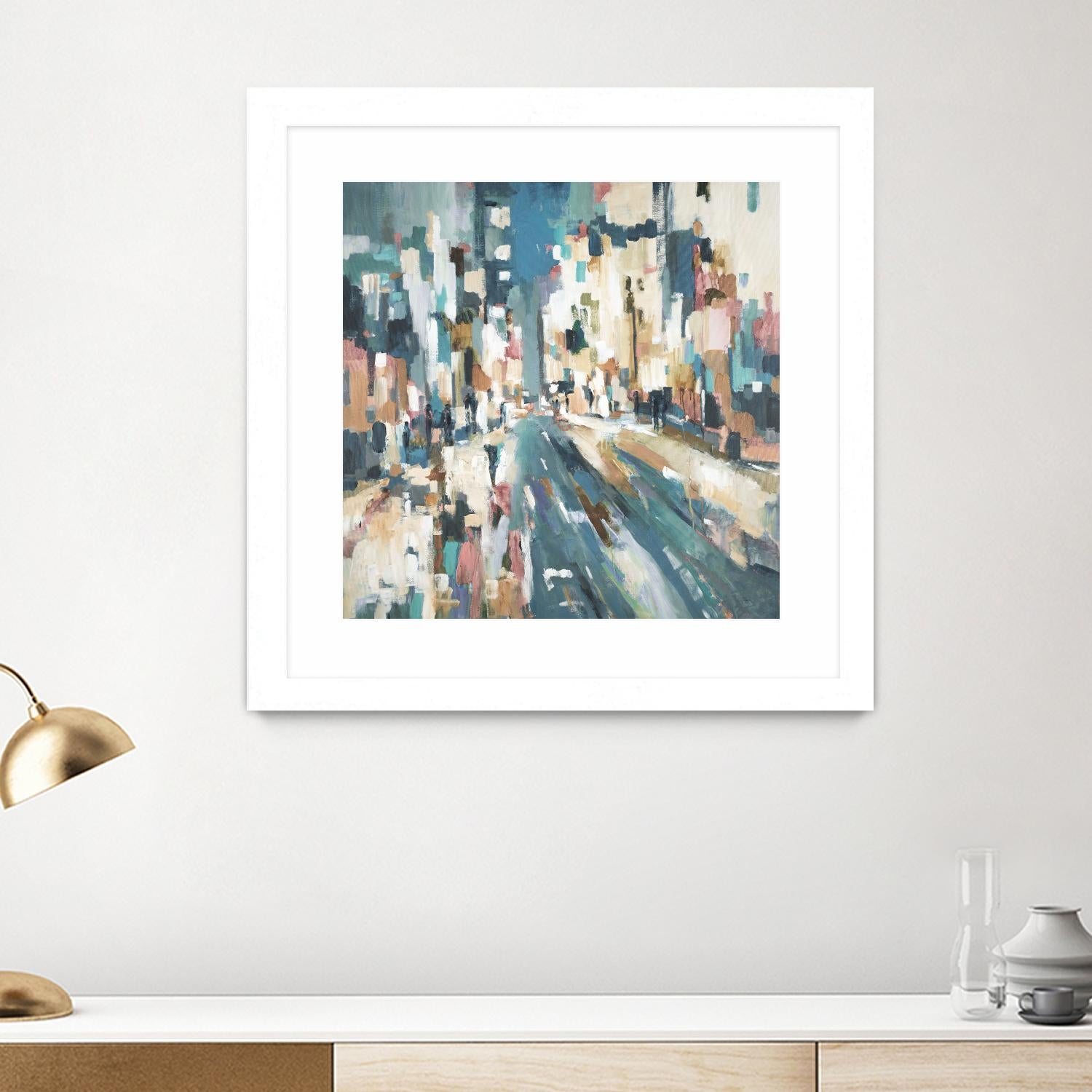 City Beat by Lisa Ridgers on GIANT ART - pink contemporary