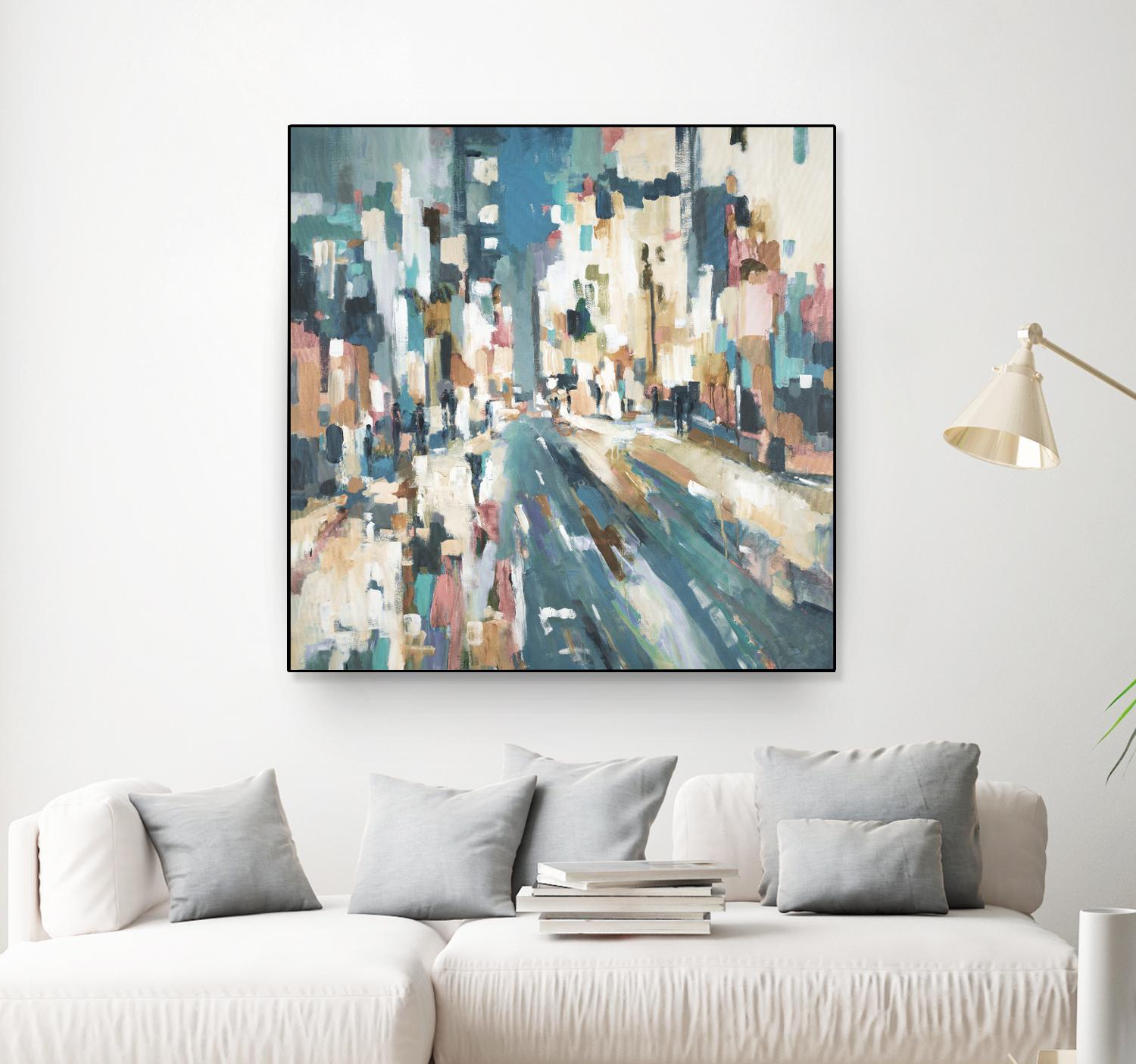 City Beat by Lisa Ridgers on GIANT ART - pink contemporary