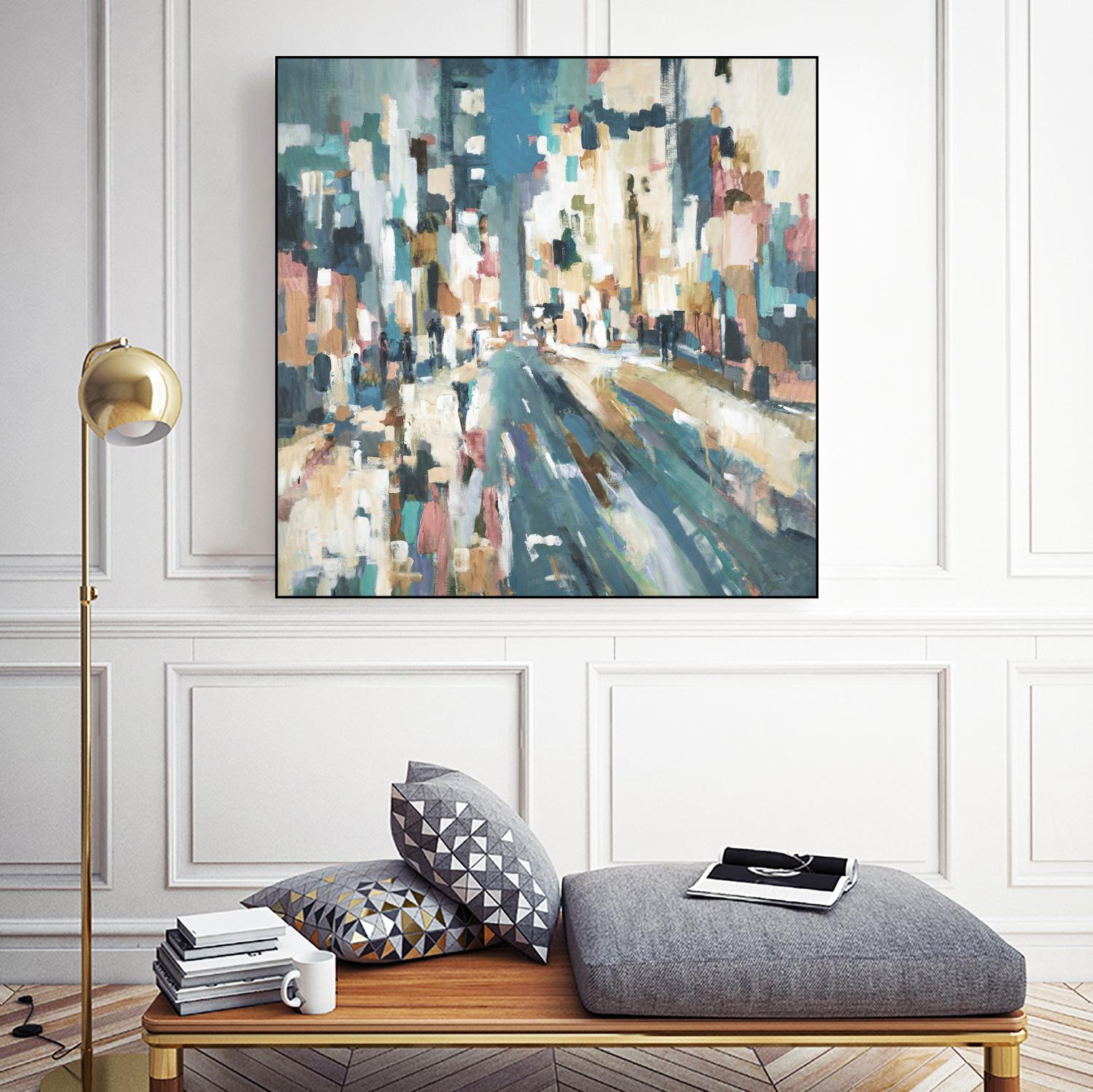 City Beat by Lisa Ridgers on GIANT ART - pink contemporary